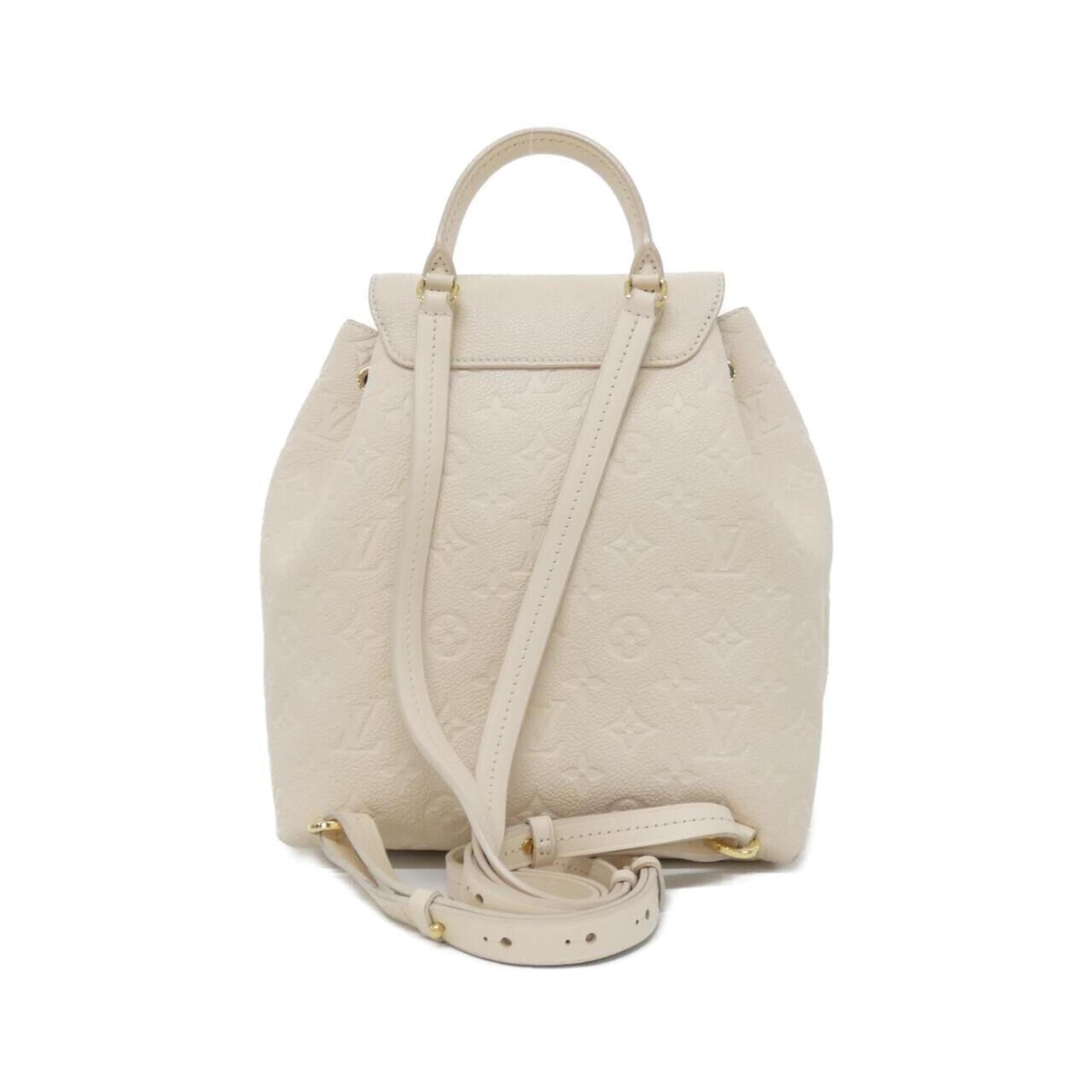 Louis Vuitton Cream Leather Backpack (Pre-Owned)