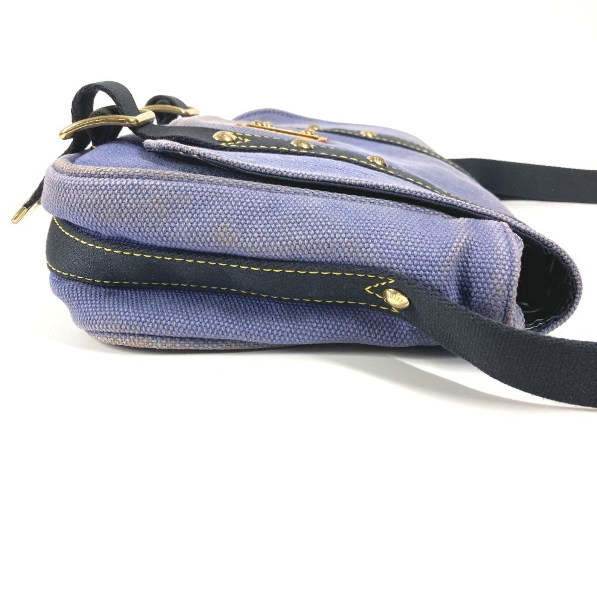 Louis Vuitton Blue Canvas Shoulder Bag Tote Bag (Pre-Owned)