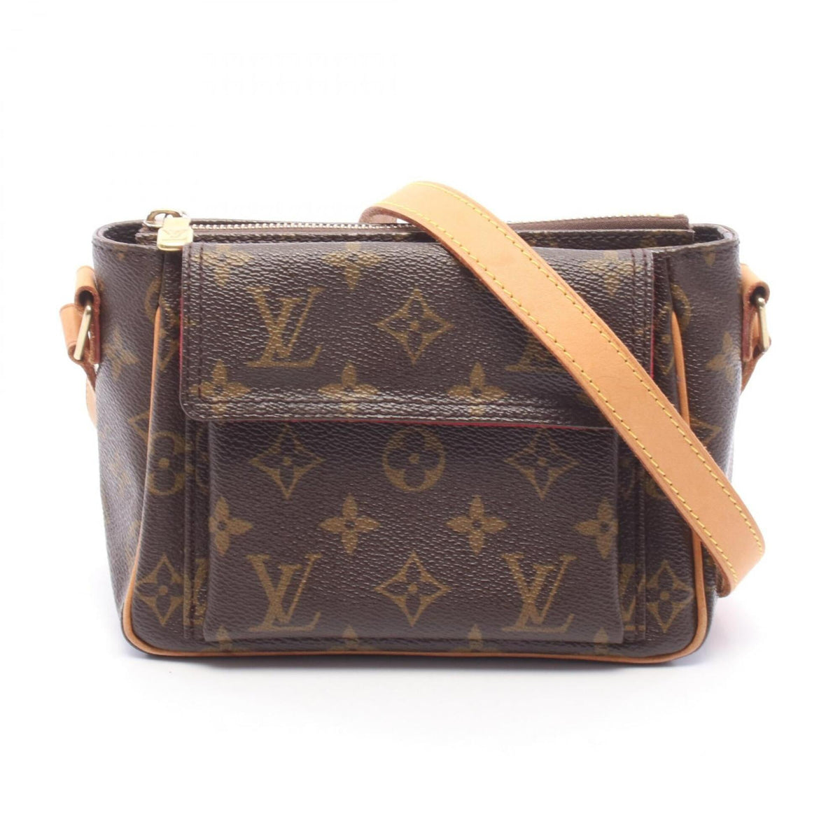 Louis Vuitton Brown Monogram Coated Canvas Leather Handbag Shoulder Bag (Pre-Owned)
