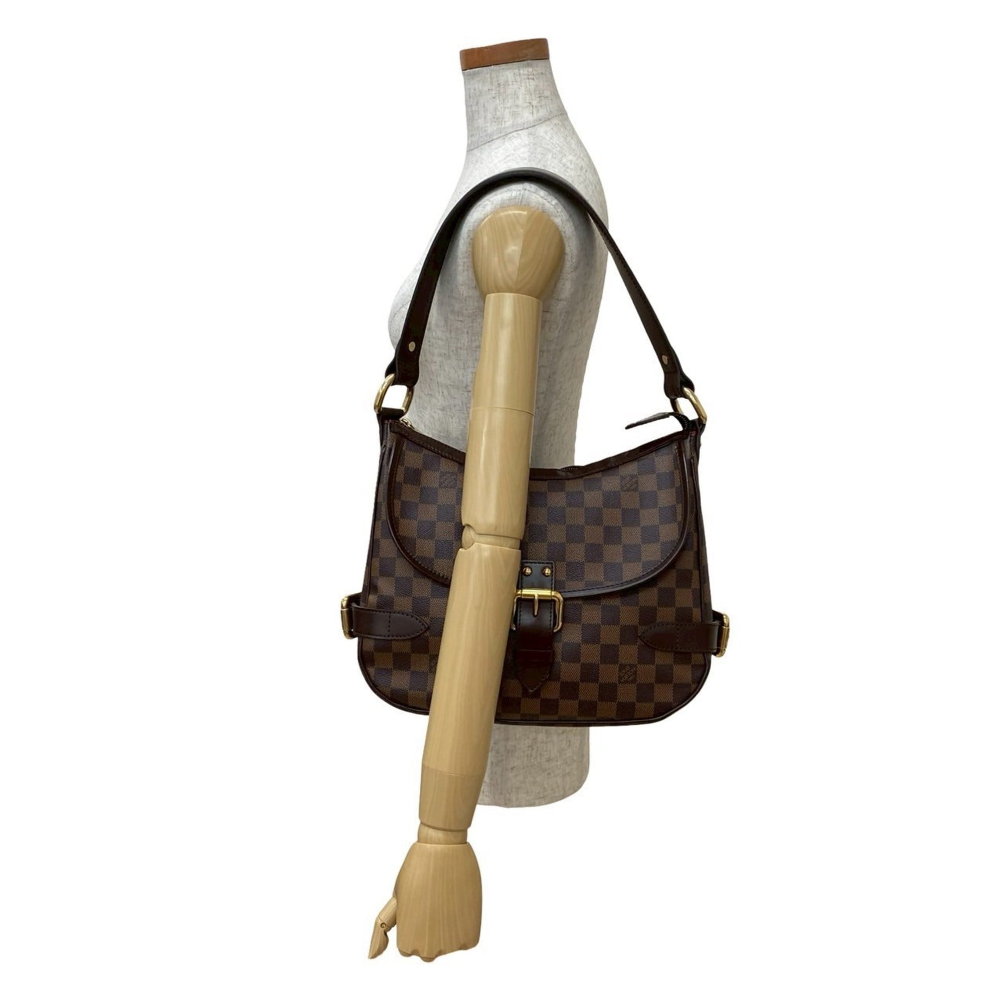 Louis Vuitton Brown Leather Pvc Shoulder Bag Tote Bag (Pre-Owned)