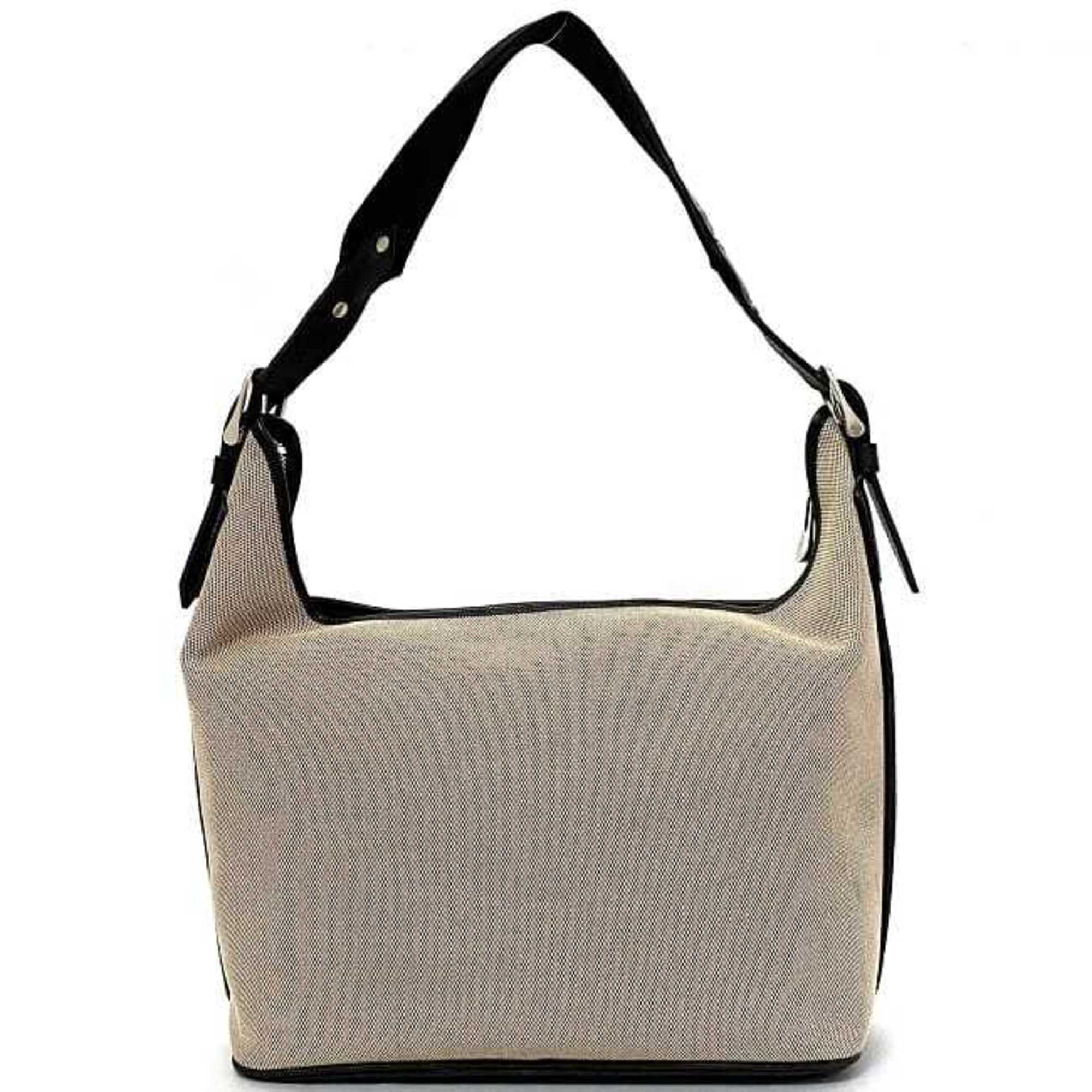 Burberry Black Canvas Shoulder Bag (Pre-Owned)