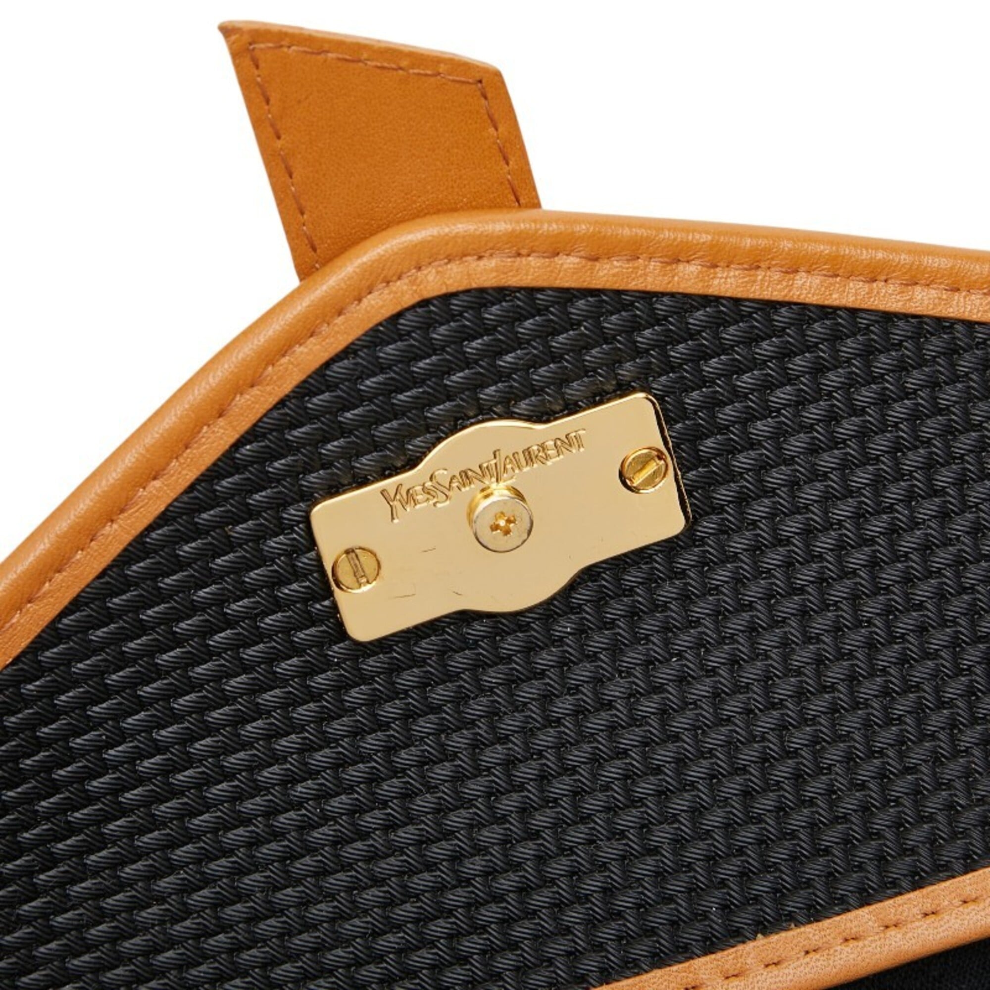 Saint Laurent Black Brown Pvc Shoulder Bag (Pre-Owned)