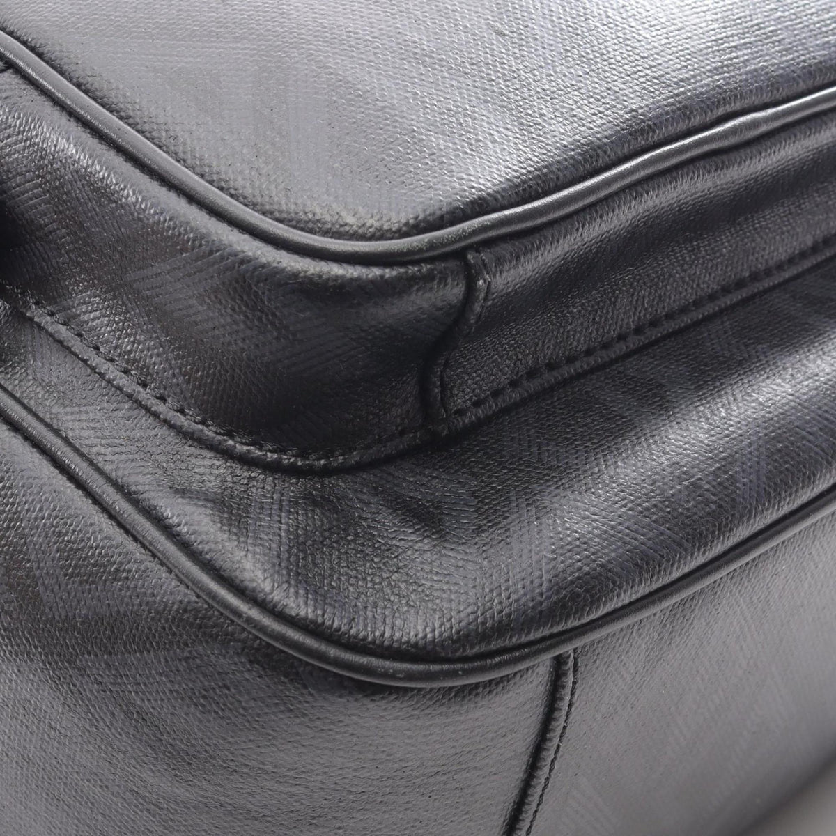 Christian Dior Black Navy Coated Canvas Leather Fanny Pack (Pre-Owned)