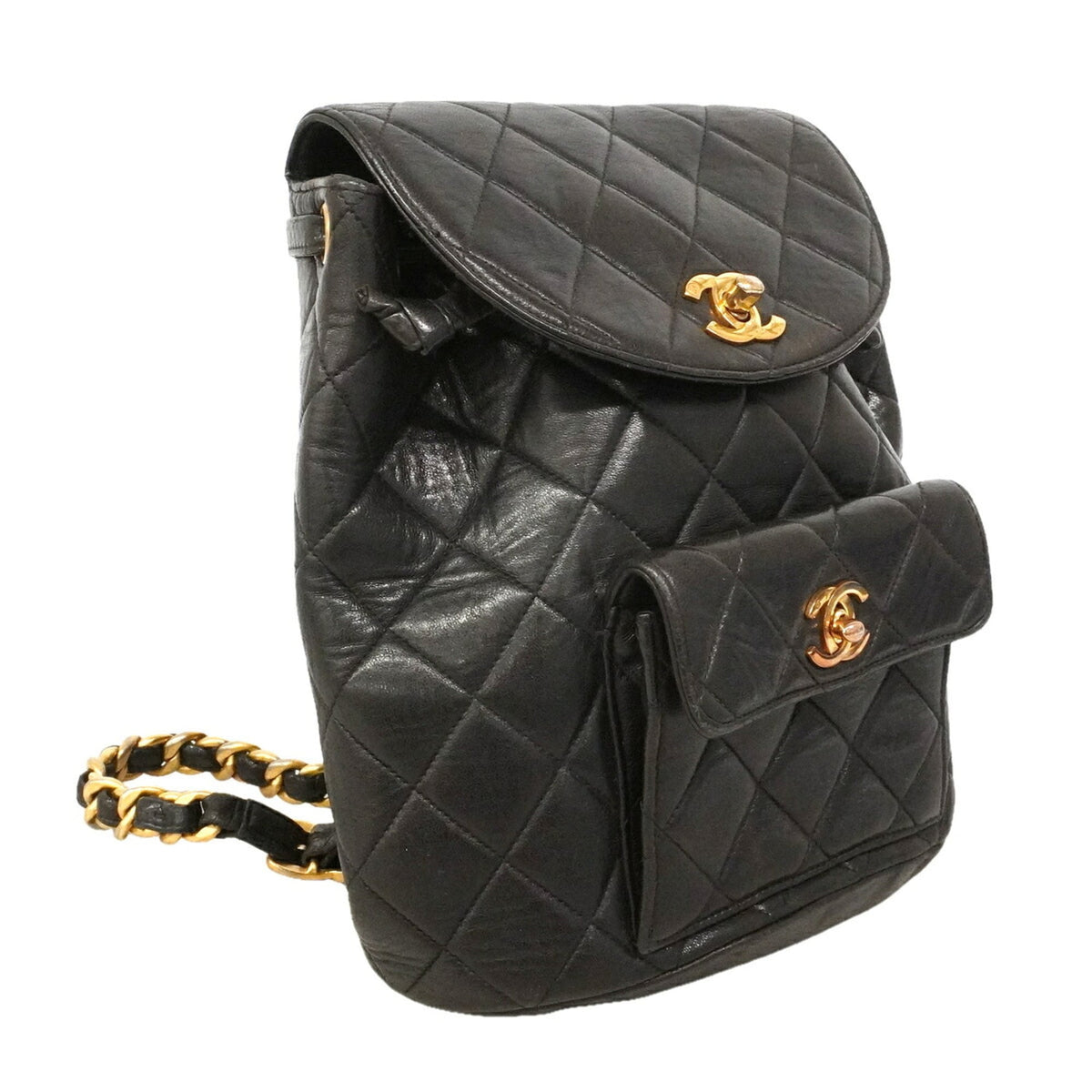Chanel Black Leather Backpack (Pre-Owned)