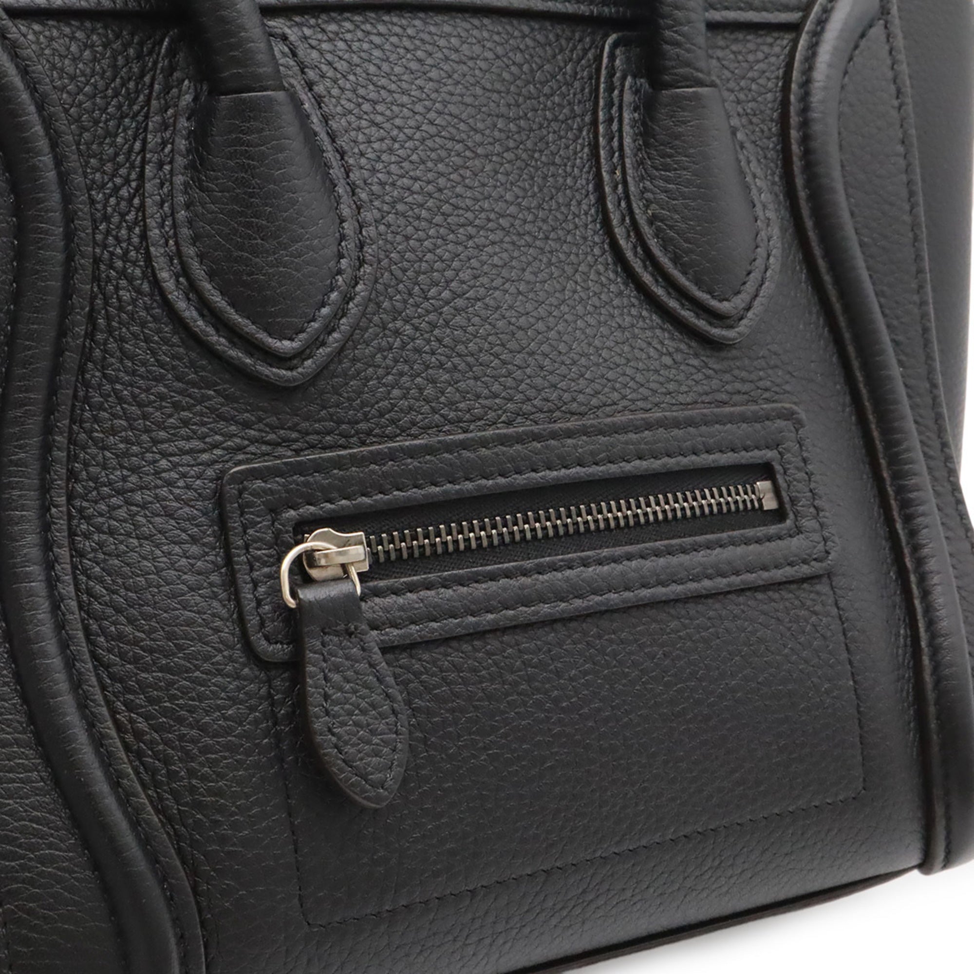 Celine Black Leather Handbag Shoulder Bag (Pre-Owned)