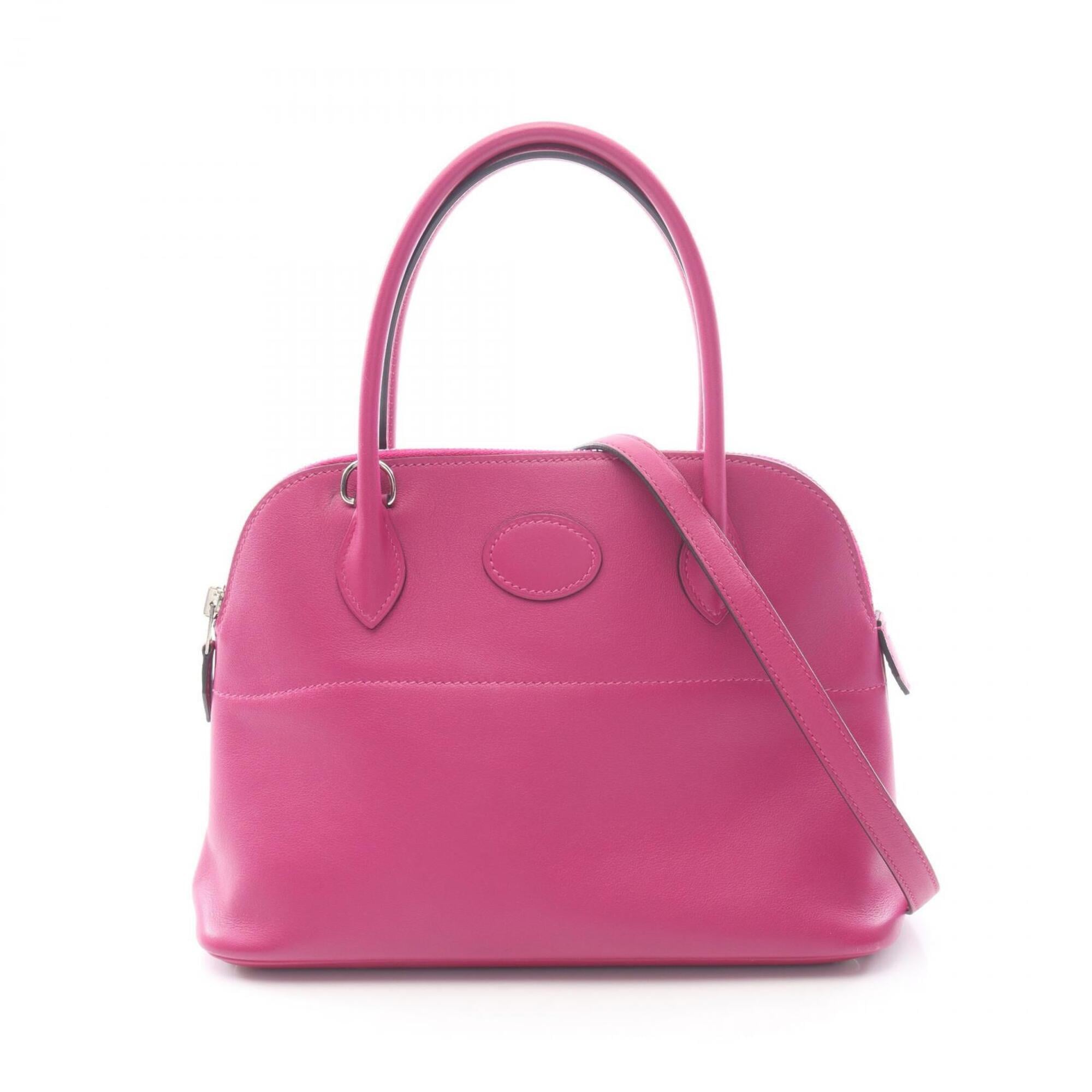 Hermes Pink Rose Purple Swift Leather Handbag (Pre-Owned)