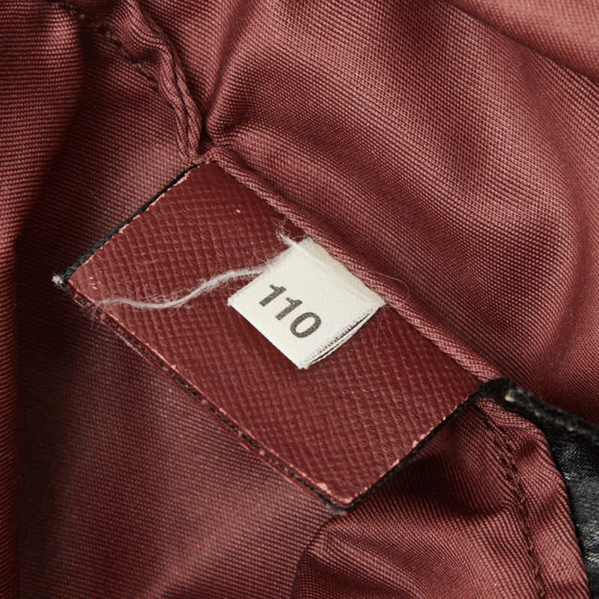 Prada Bordeaux Nylon Handbag Tote Bag (Pre-Owned)