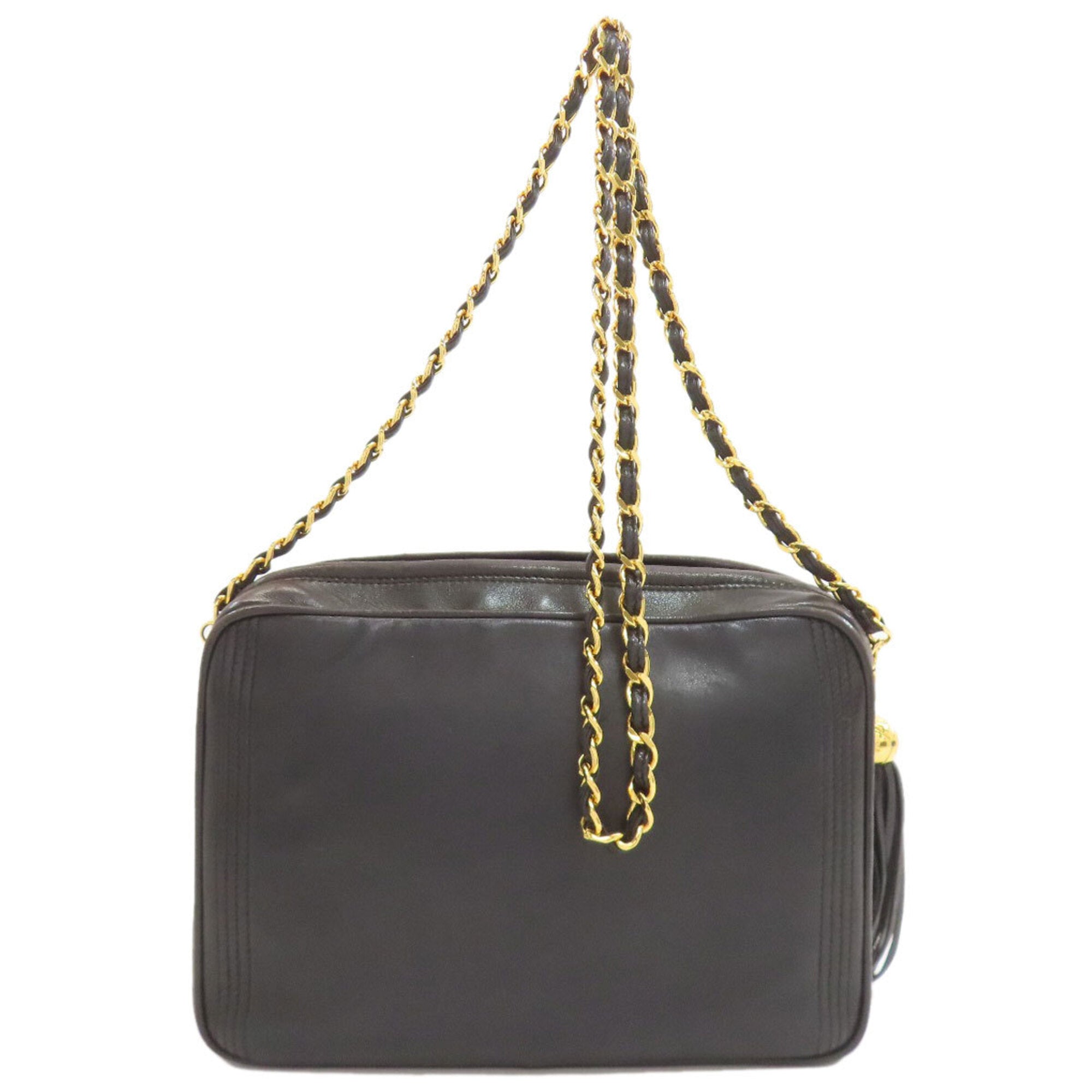 Chanel Black Leather Shoulder Bag (Pre-Owned)