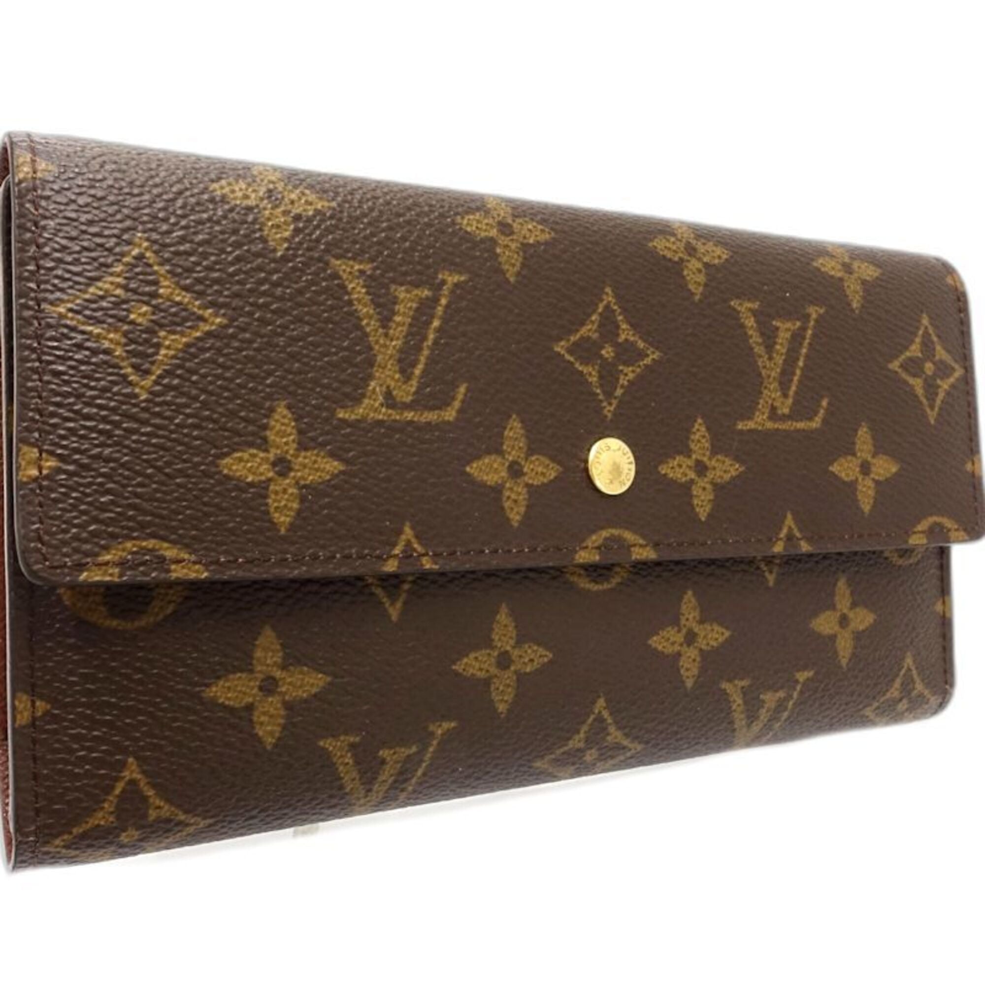 Louis Vuitton Brown Canvas Long Wallet (Bi-Fold) (Pre-Owned)