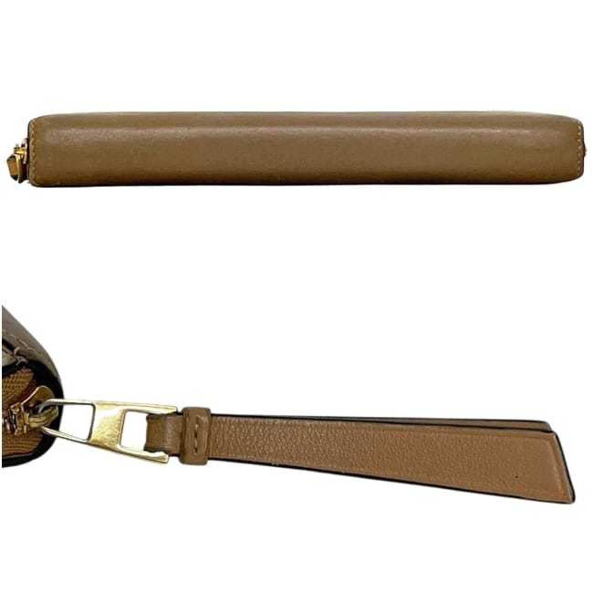 Loewe Brown Leather Long Wallet (Bi-Fold) (Pre-Owned)