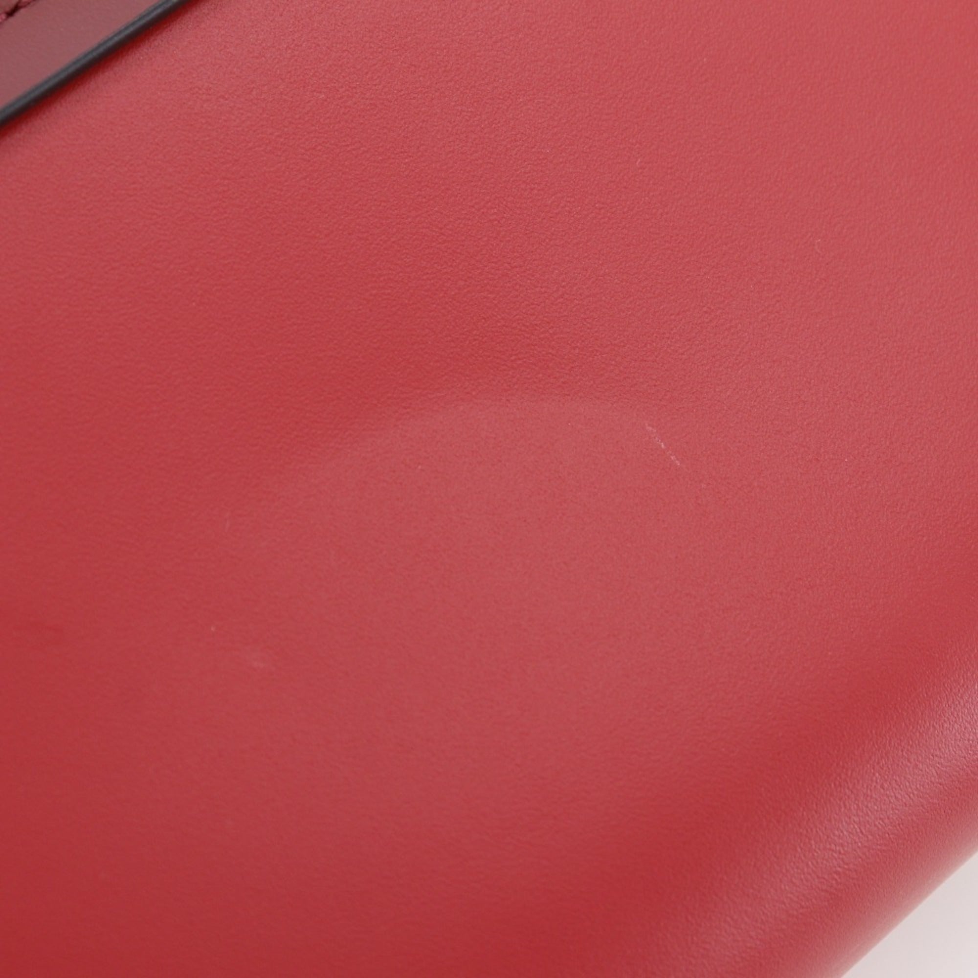 Michael Kors Red Color Leather Shoulder Bag (Pre-Owned)