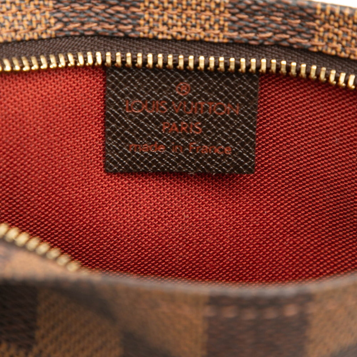 Louis Vuitton Brown Pvc Leather Handbag Pouch (Pre-Owned)