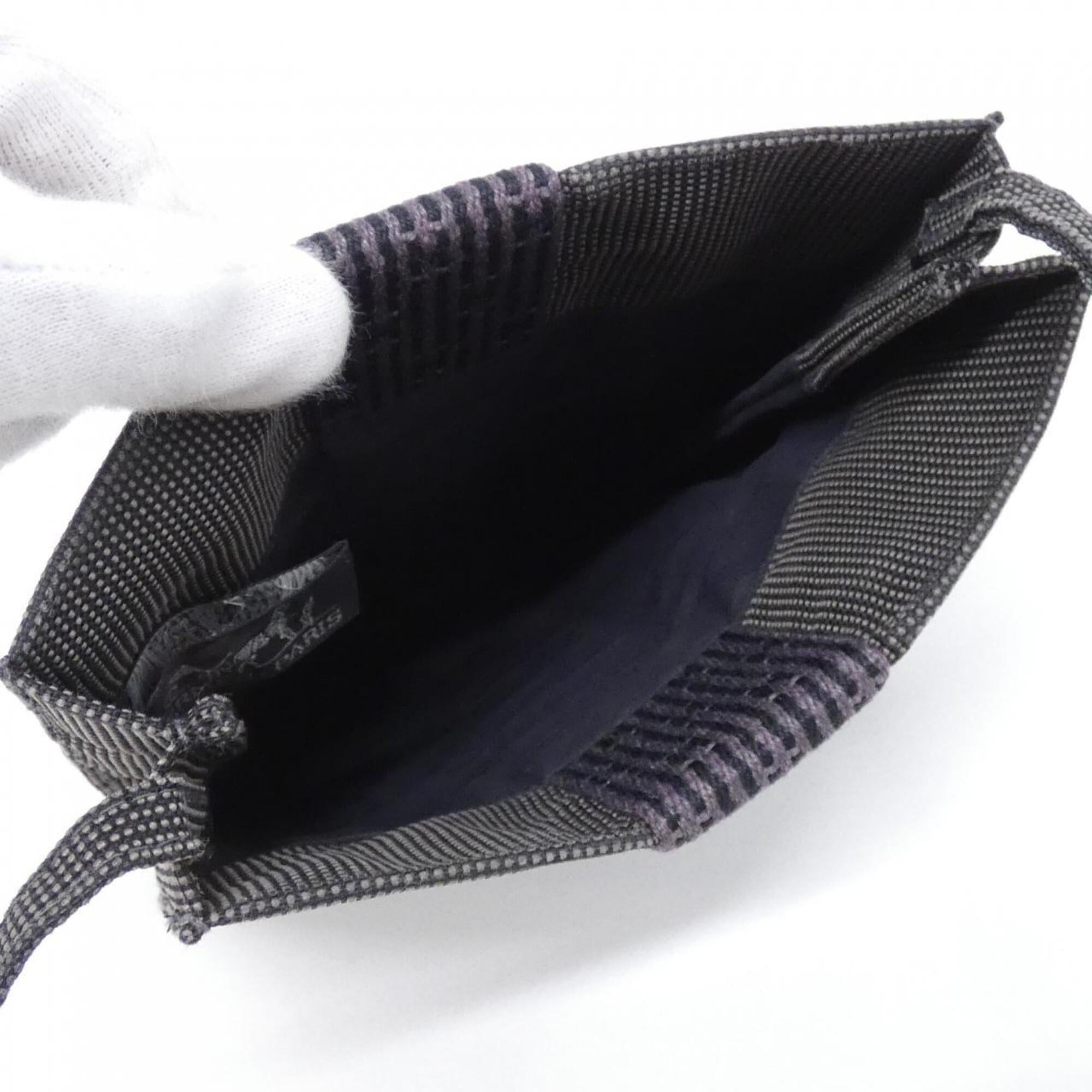 Hermes Black Canvas Pochette Shoulder Bag (Pre-Owned)