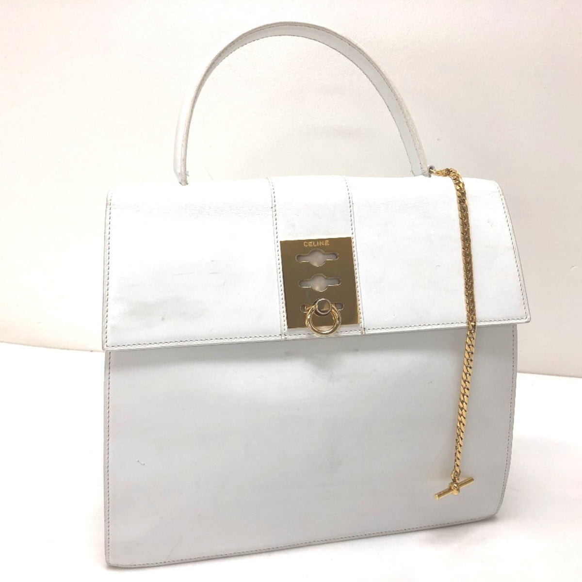 Celine White Leather Handbag (Pre-Owned)