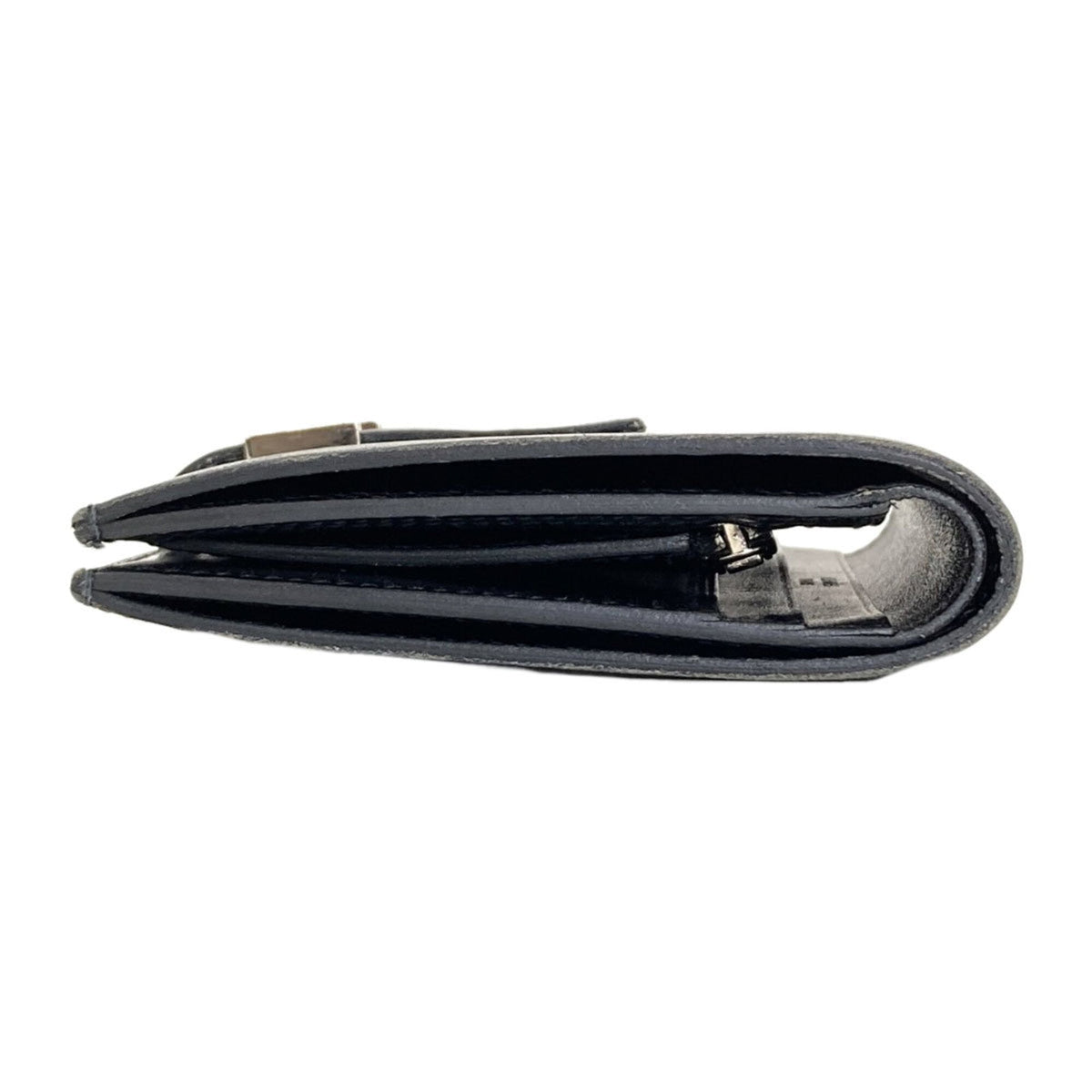 Hermes Black Box Calf Leather Wallet (Bi-Fold) (Pre-Owned)