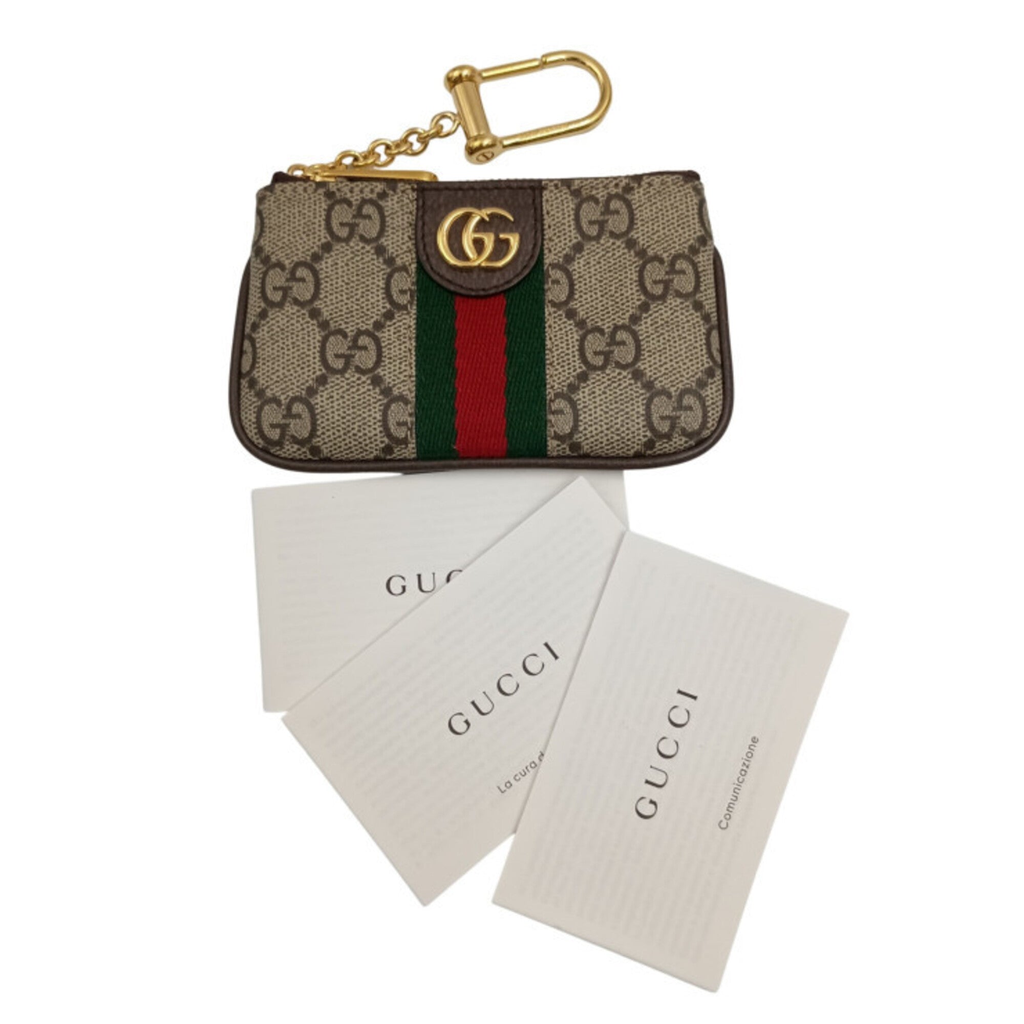 Gucci Beige Brown Gg Supreme Coin Purse/Coin Case (Pre-Owned)