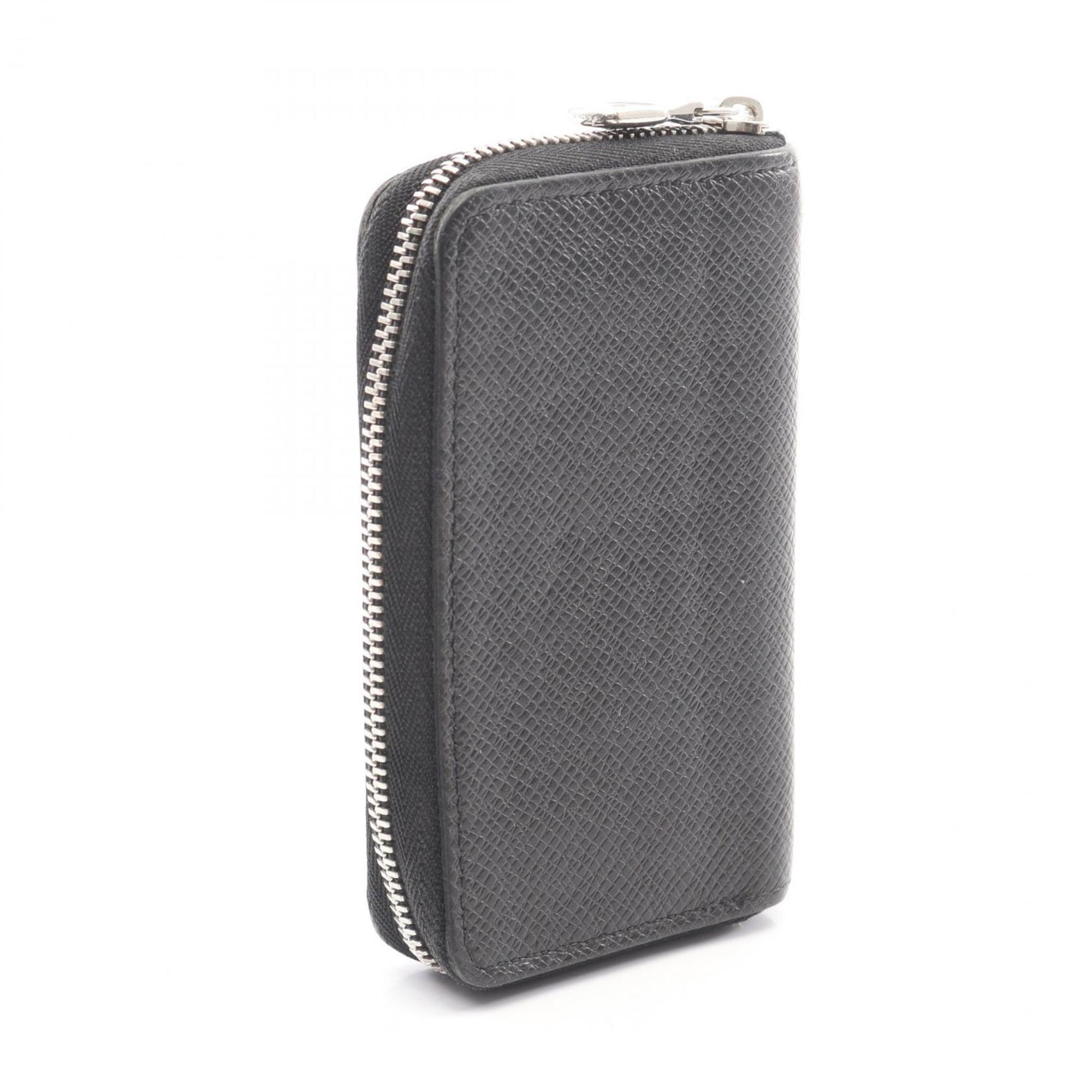 Louis Vuitton Black Taiga Leather Coin Purse/Coin Case (Pre-Owned)