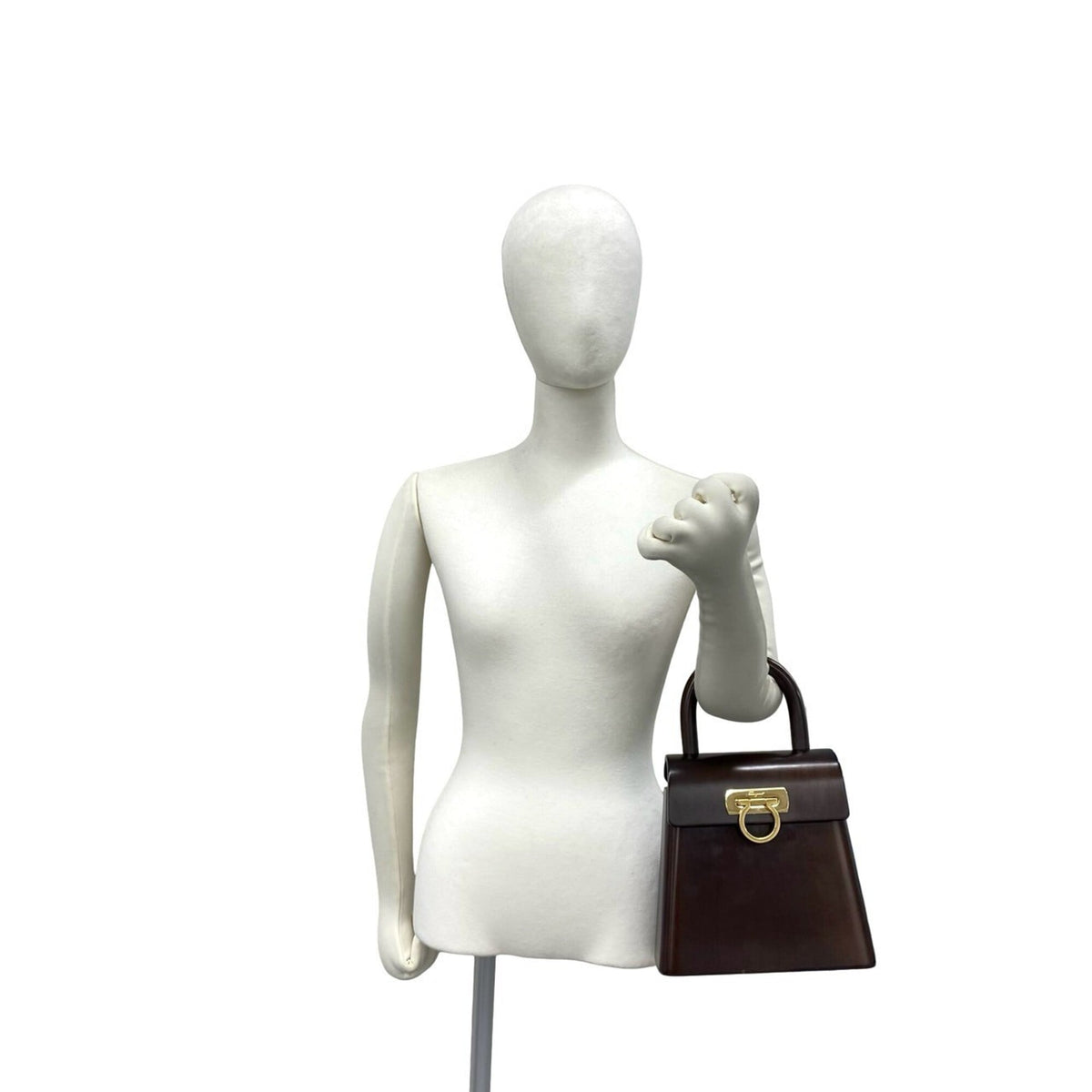 Salvatore Ferragamo Brown Wood Handbag (Pre-Owned)