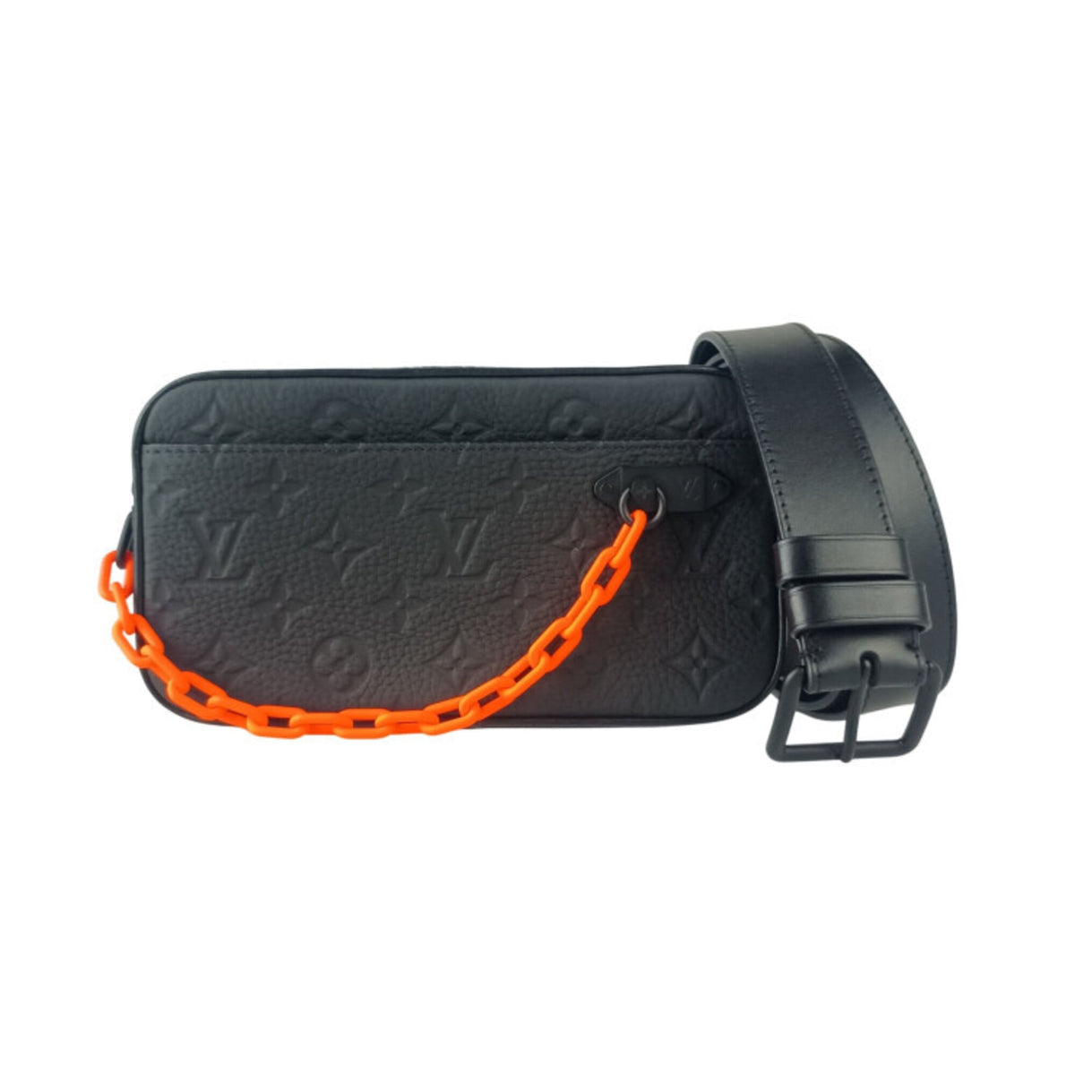 Louis Vuitton Black Orange Leather Sling Bag (Pre-Owned)