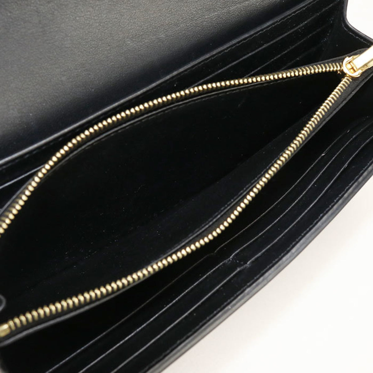 Celine Black Leather Long Wallet (Bi-Fold) (Pre-Owned)