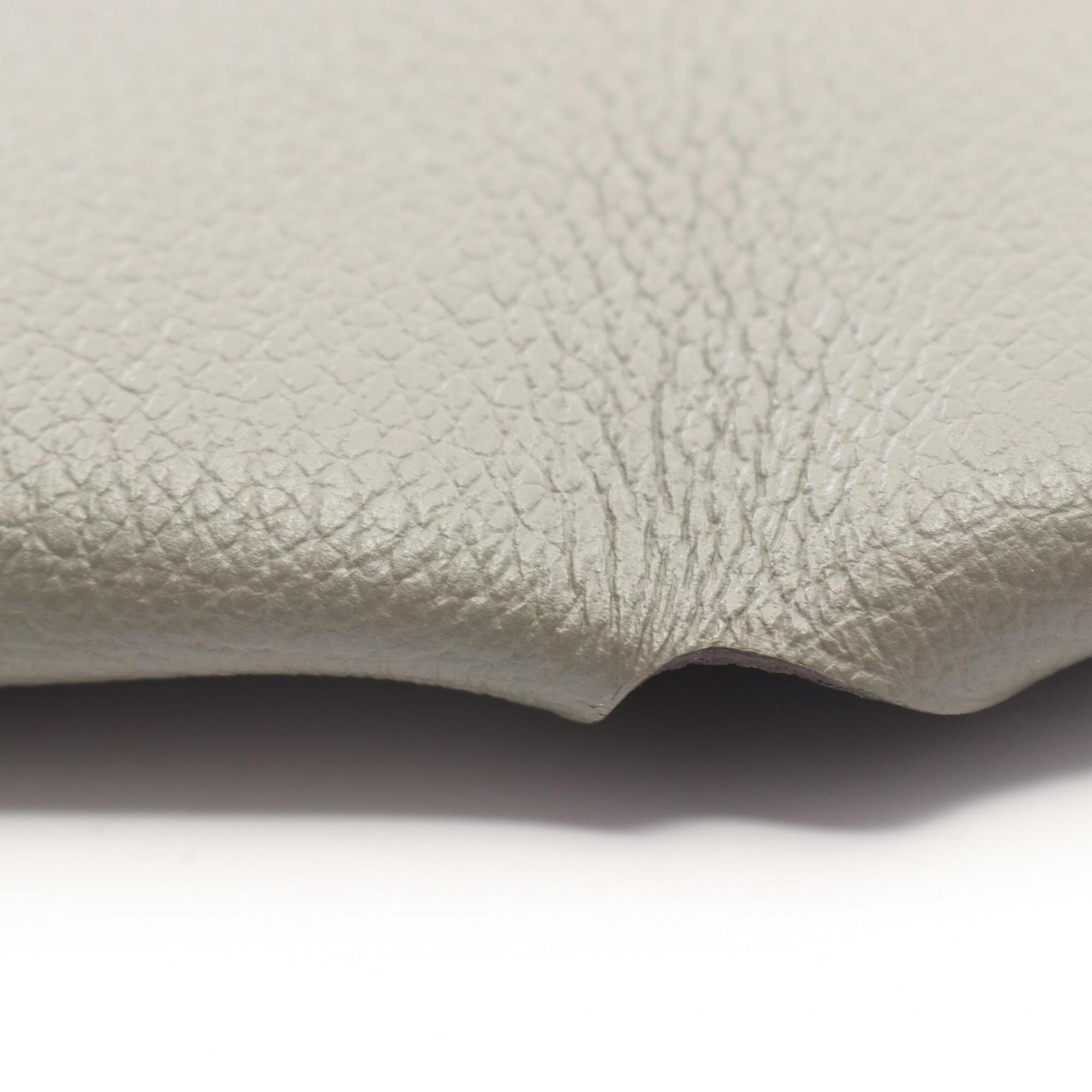 Hermes Gray Evercalf Leather Coin Purse/Coin Case (Pre-Owned)