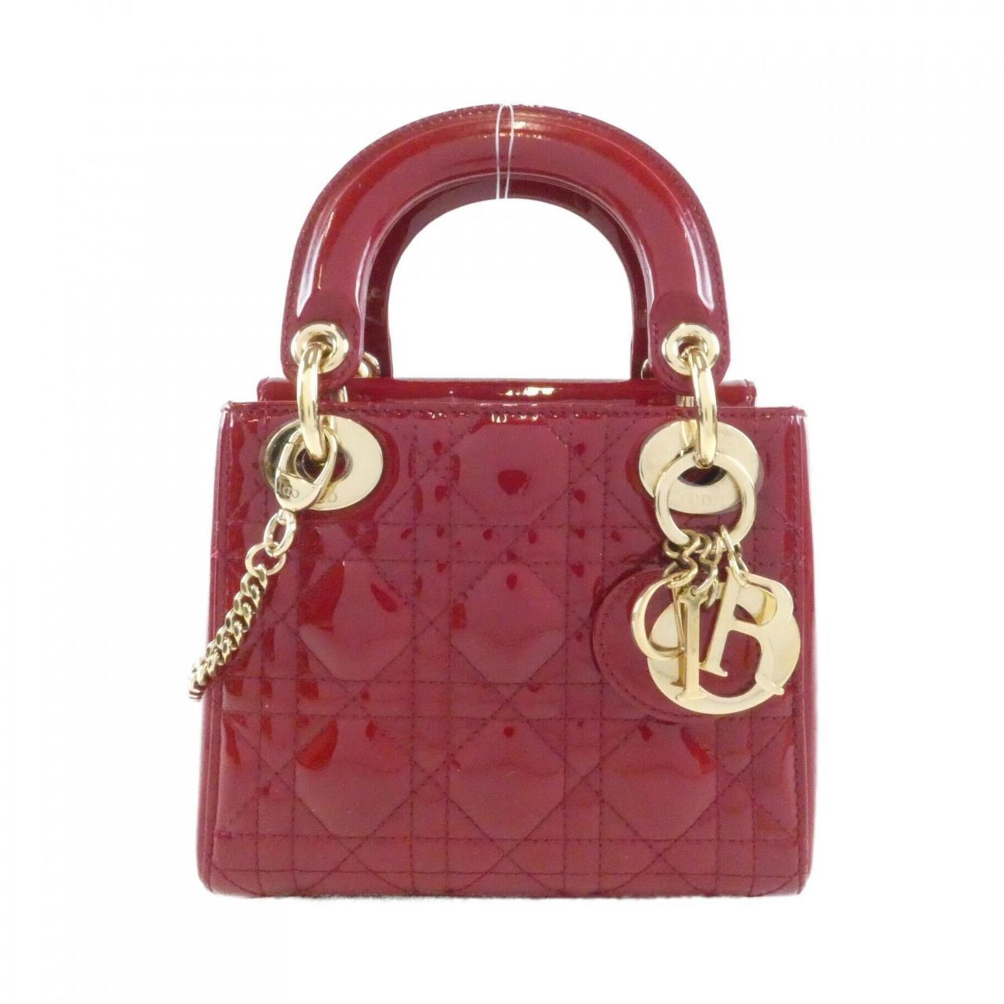 Christian Dior Cherry Red Leather Handbag (Pre-Owned)