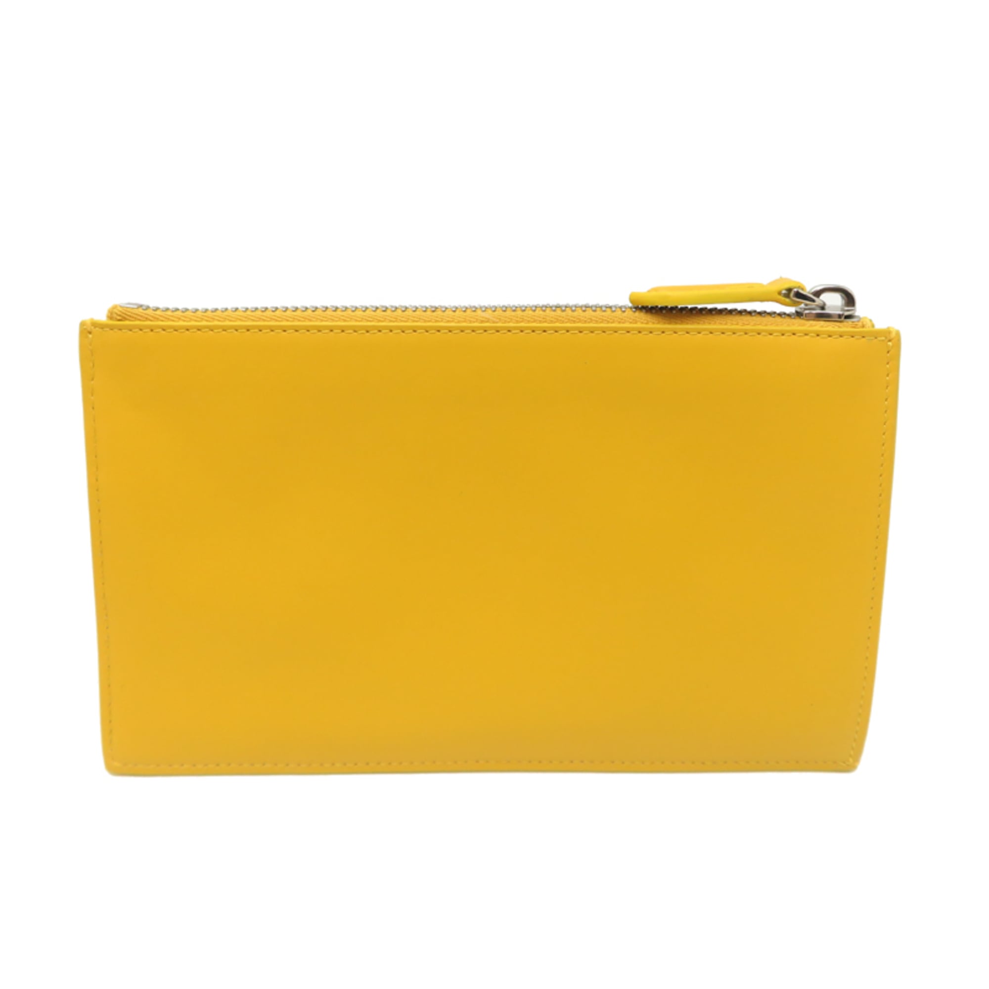 Fendi Yellow Leather Pouch (Pre-Owned)