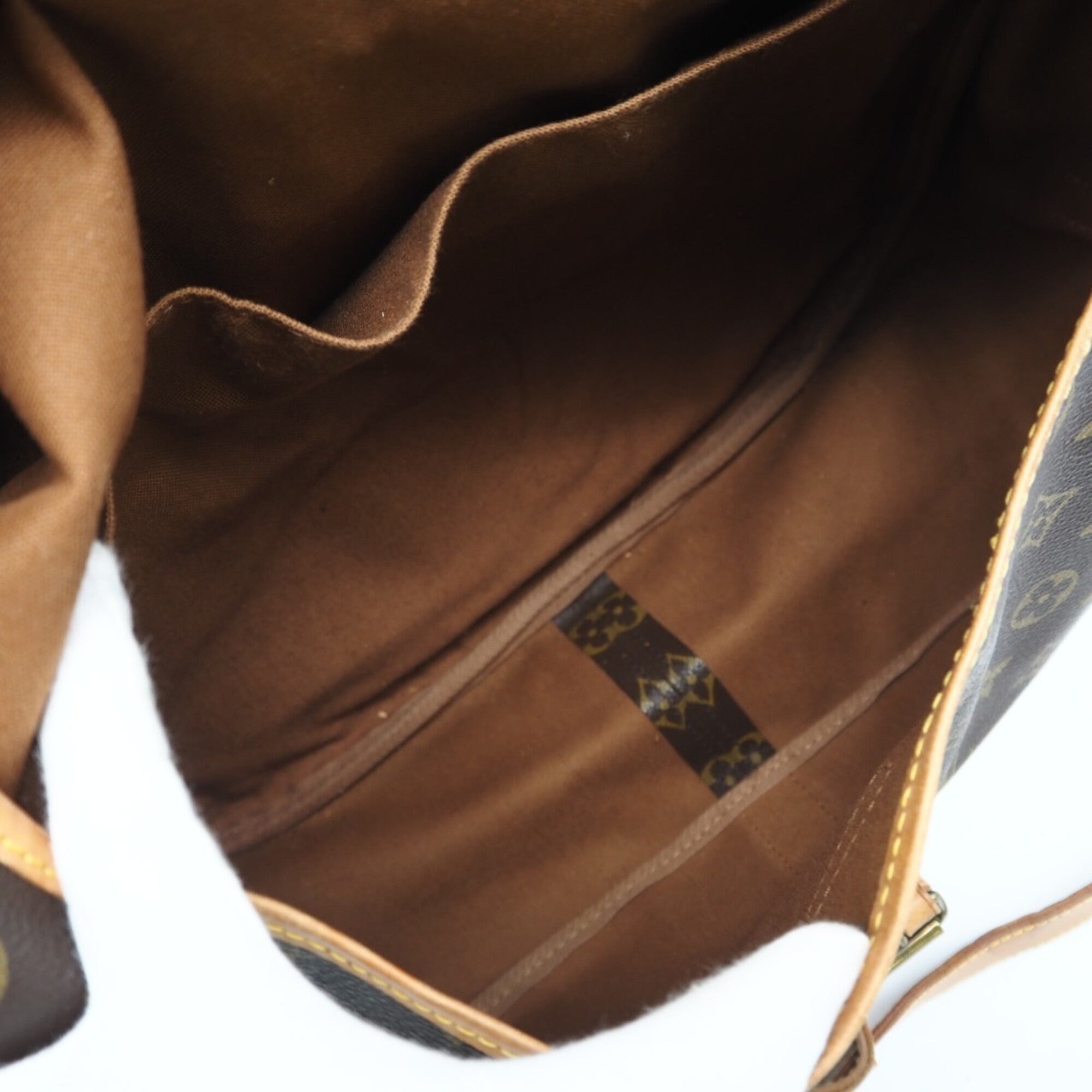 Louis Vuitton Monogram Brown Coated Canvas Leather Shoulder Bag (Pre-Owned)