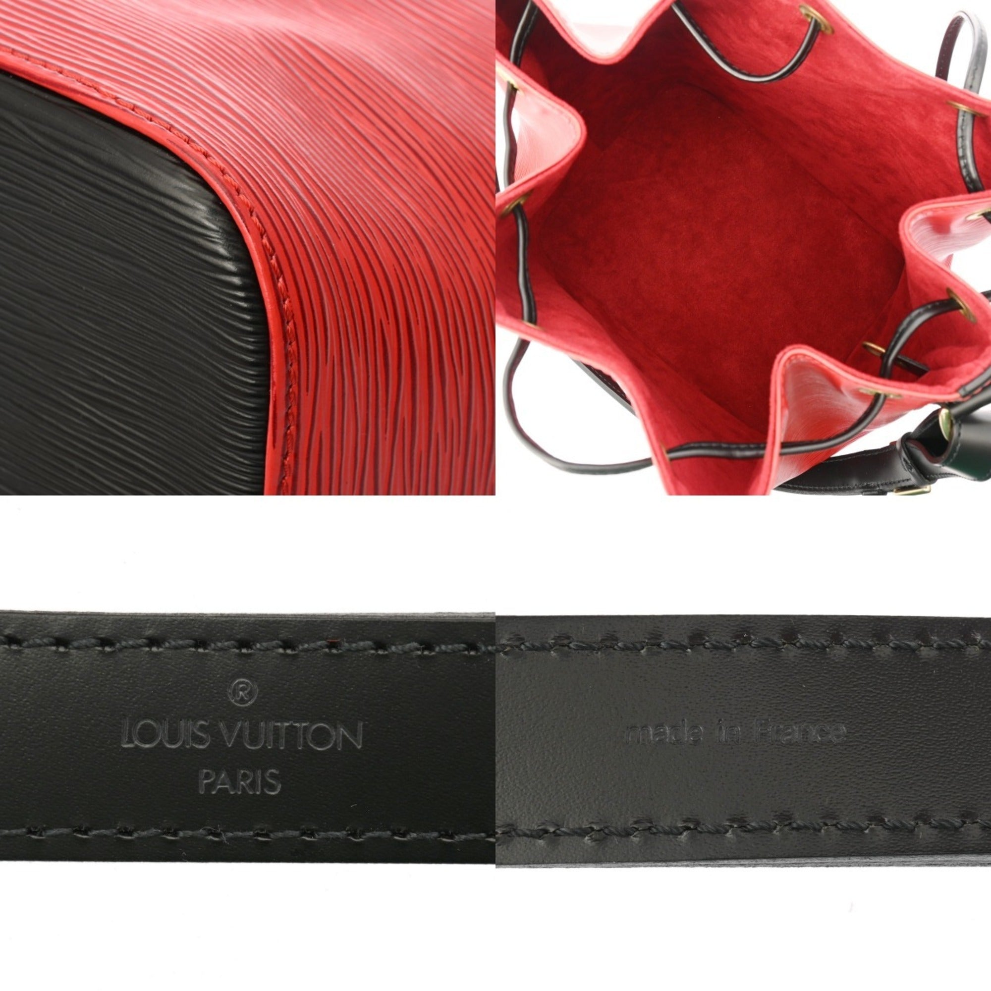 Louis Vuitton Noir Red Color Epi Leather Shoulder Bag (Pre-Owned)