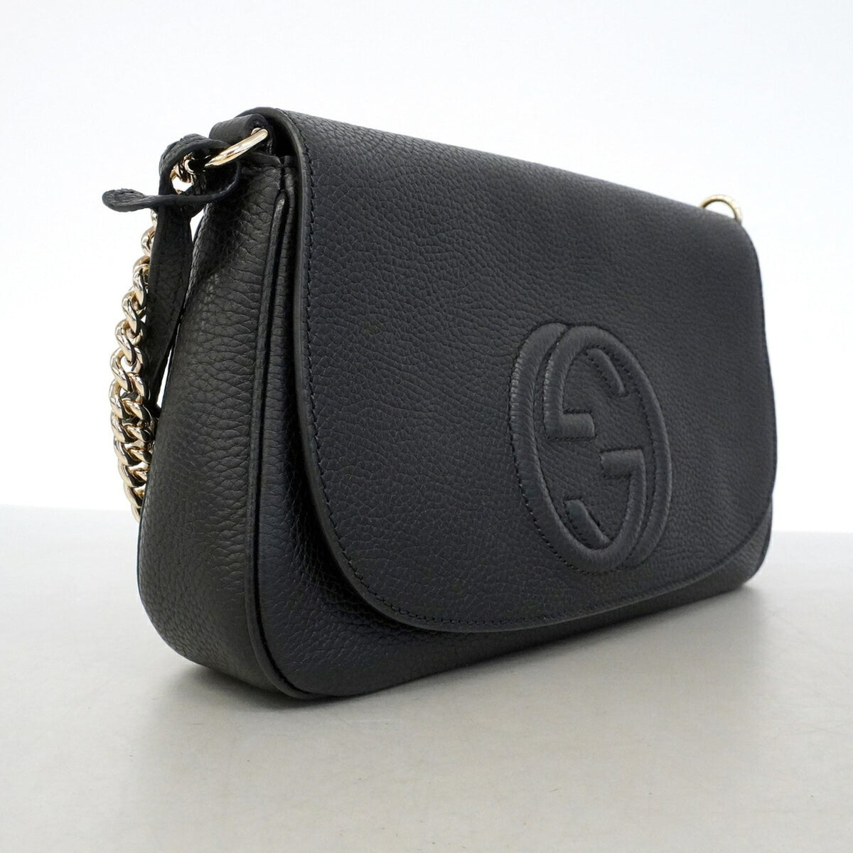 Gucci Black Leather Shoulder Bag (Pre-Owned)