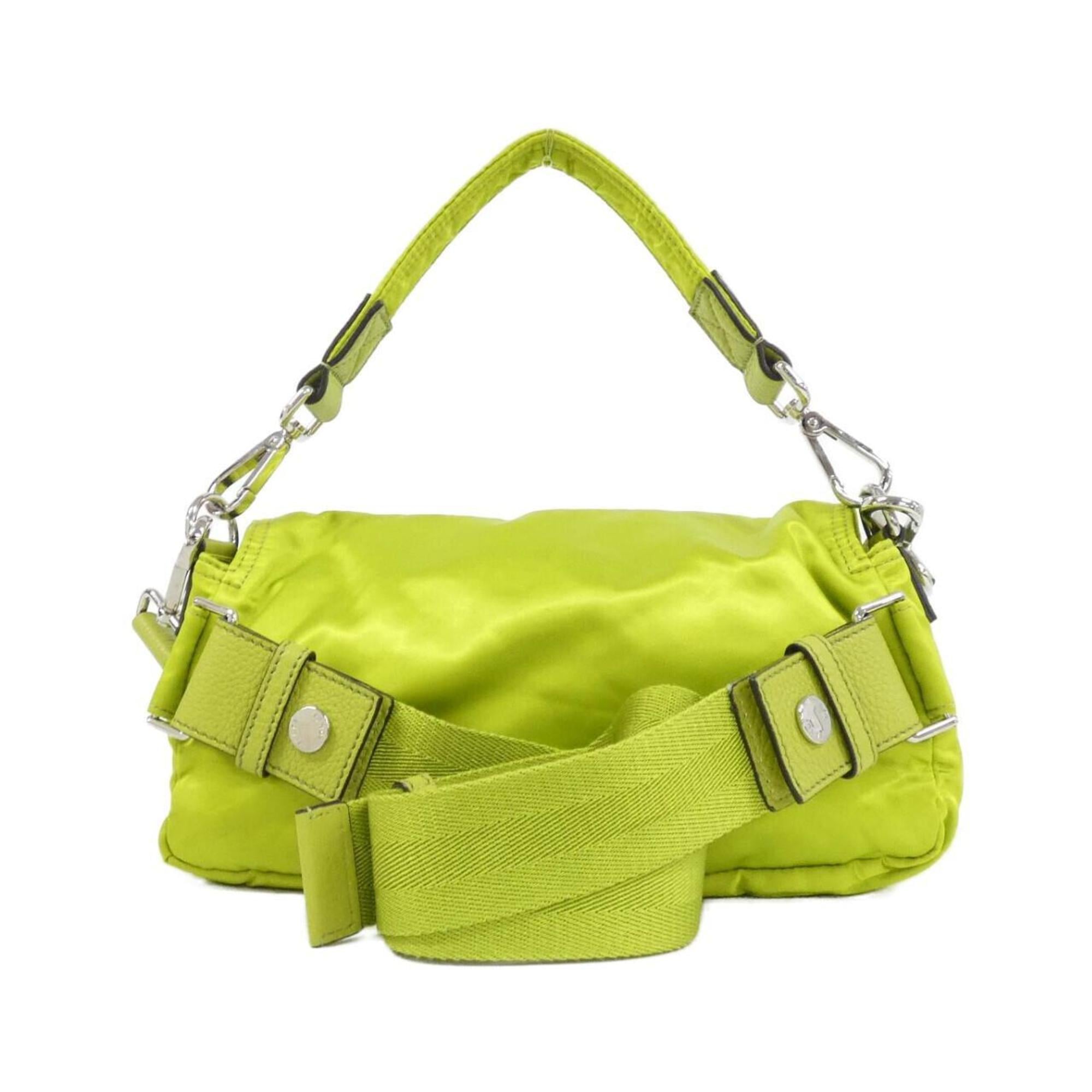 Fendi Green Nylon Shoulder Bag (Pre-Owned)