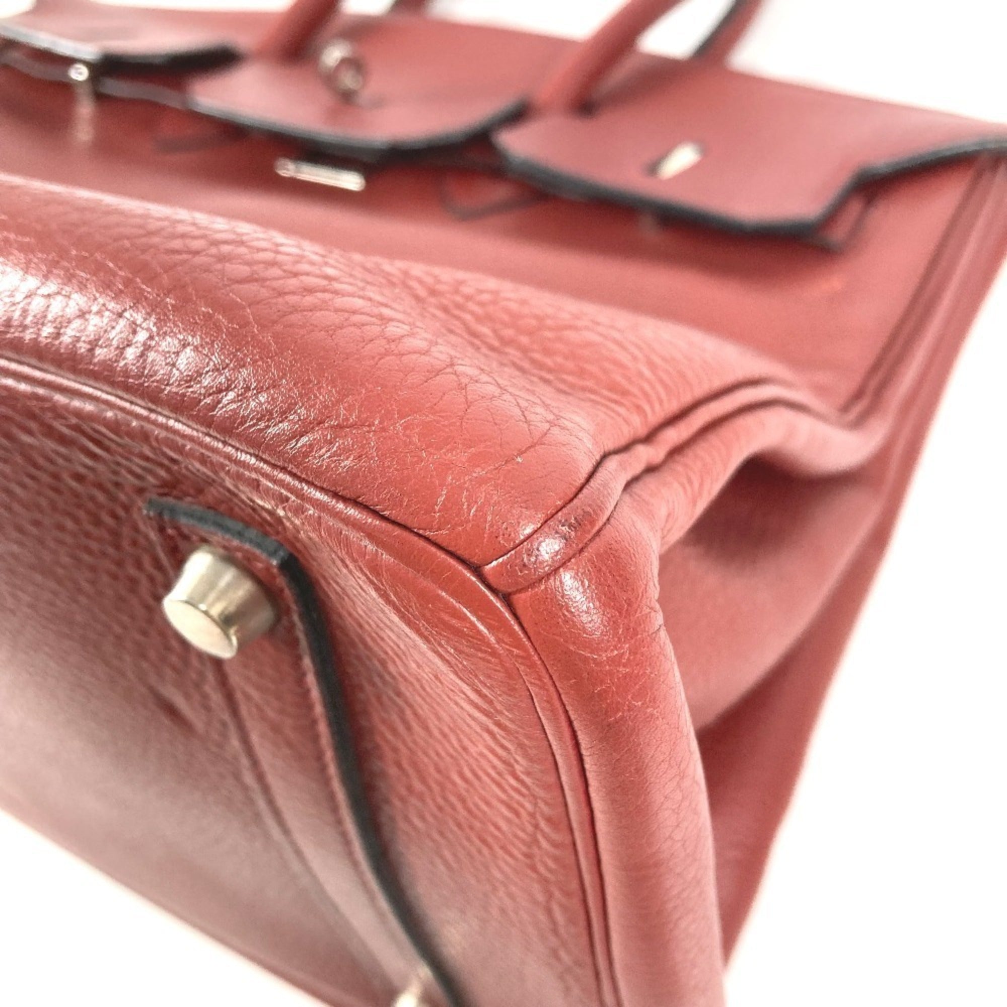 Hermes Red Color Rouge H Ardennes Leather Handbag Tote Bag (Pre-Owned)