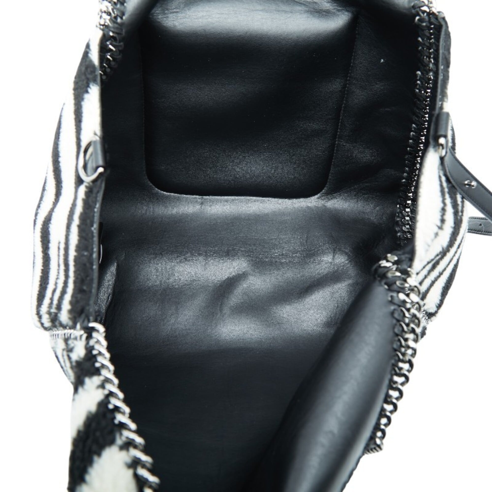 Stella Mccartney Black White Shoulder Bag Tote Bag (Pre-Owned)