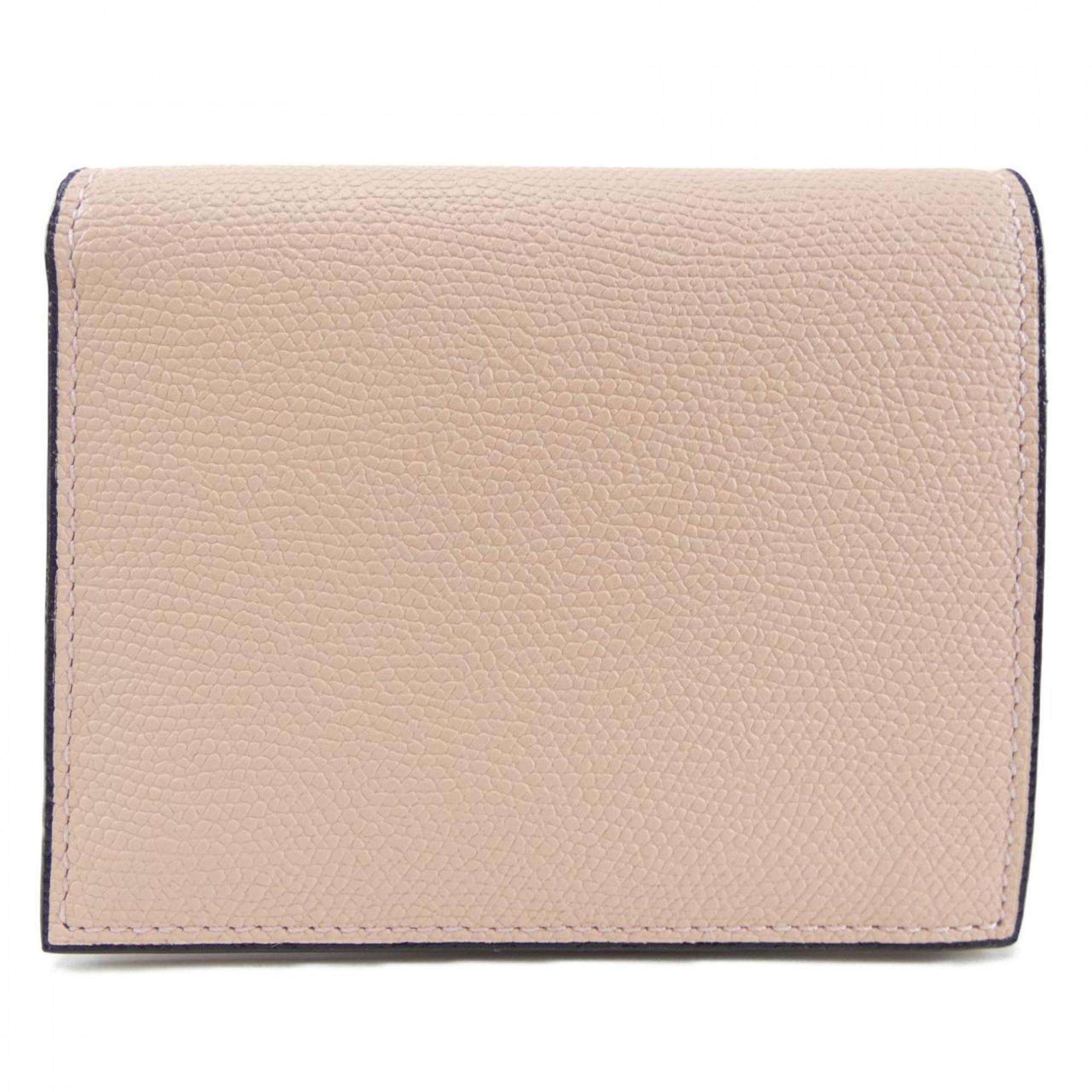 Valextra Pink Leather Wallet (Bi-Fold) (Pre-Owned)