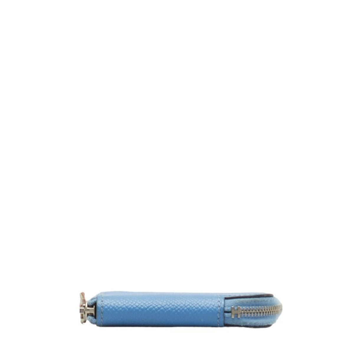Hermes Silk'in Blue Leather Coin Purse/Coin Case (Pre-Owned)