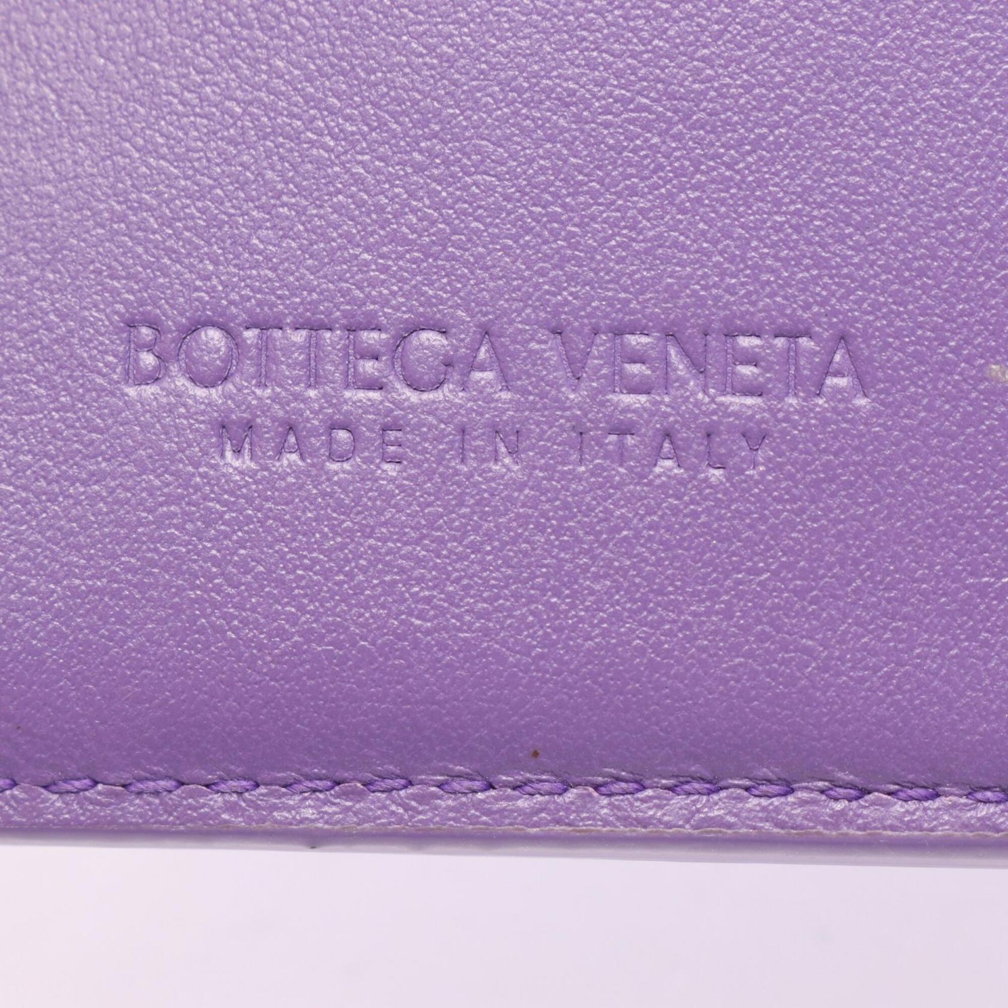 Bottega Veneta Intrecciato Purple Leather Wallet (Bi-Fold) (Pre-Owned)