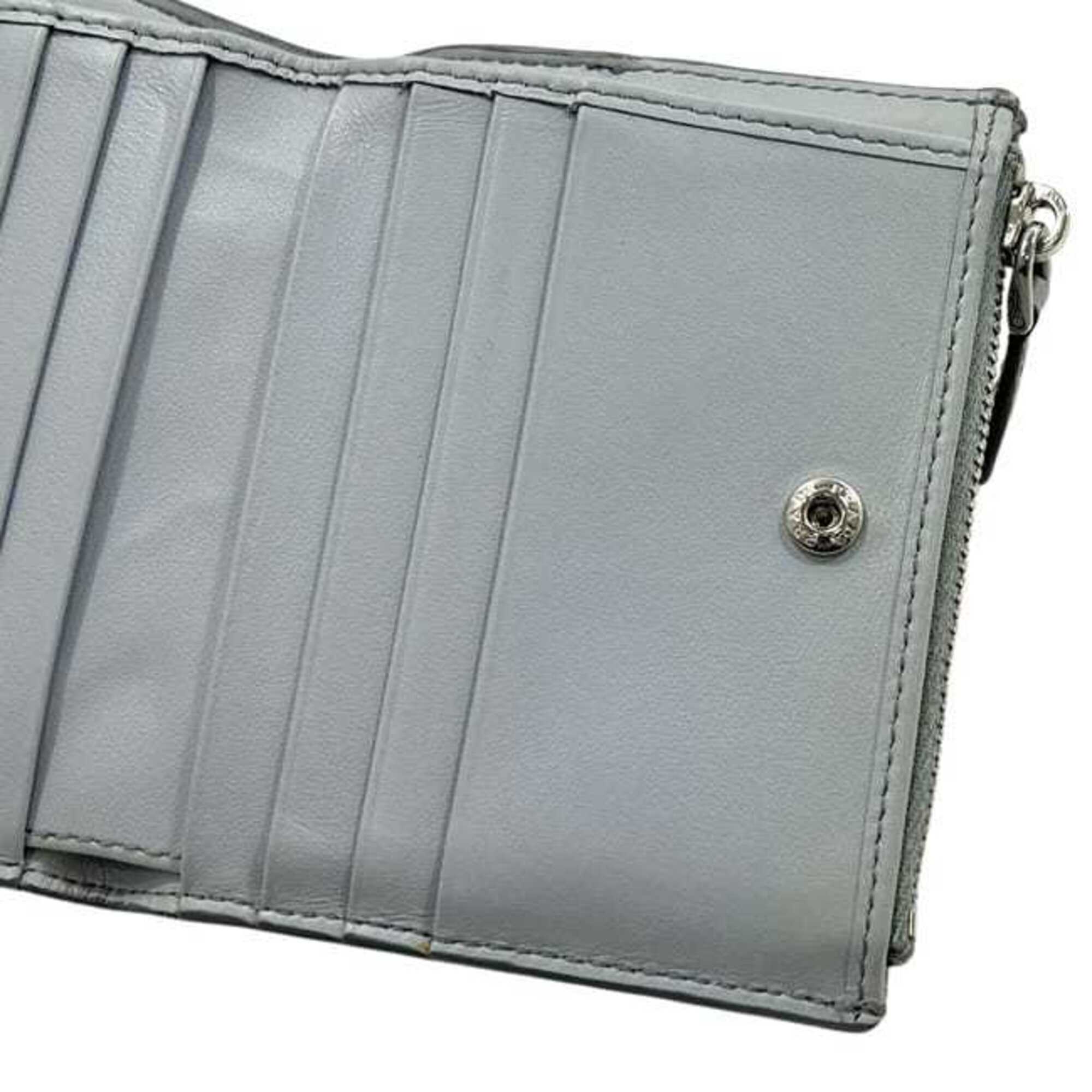 Prada Gray Leather Wallet (Bi-Fold) (Pre-Owned)