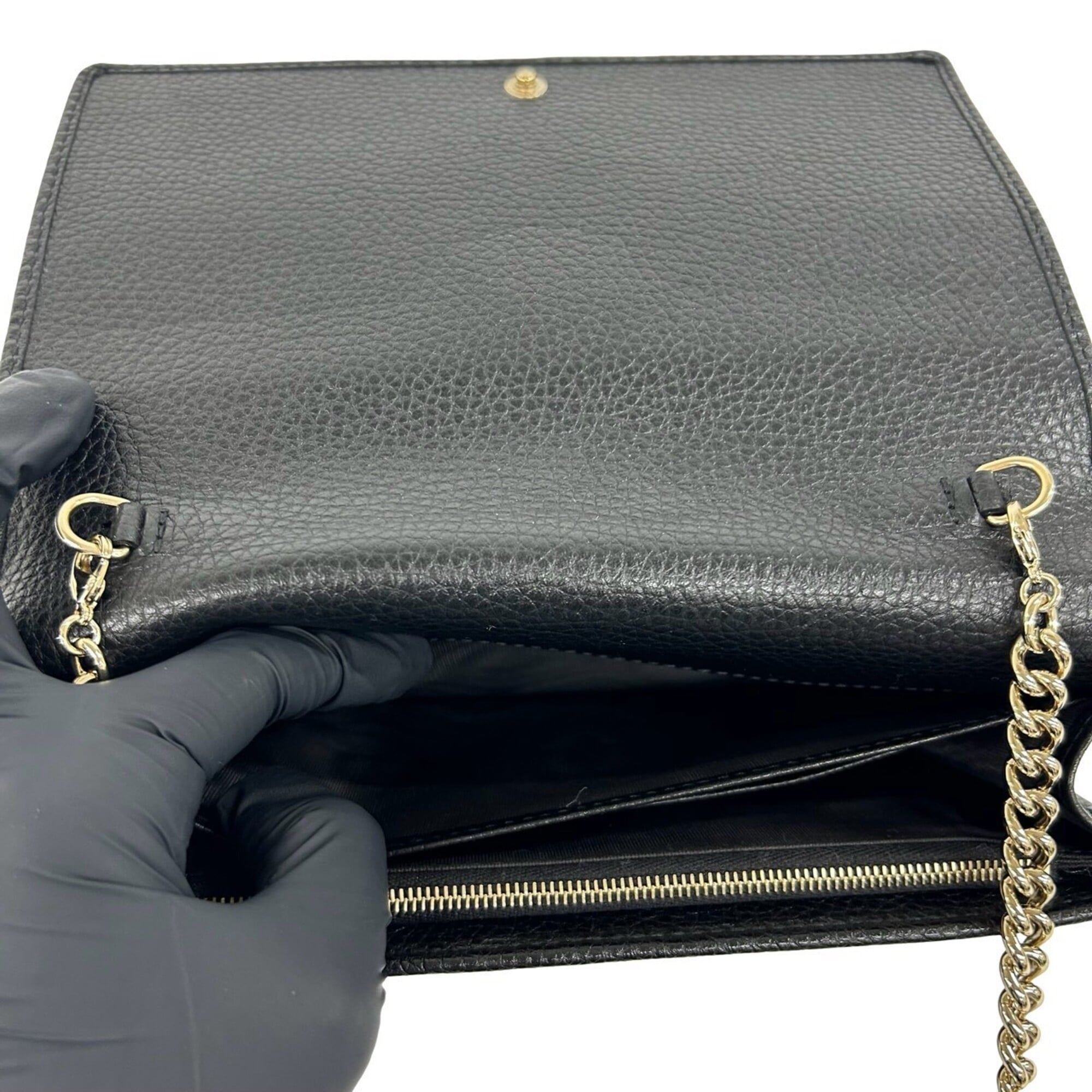 Gucci Black Leather Shoulder Bag (Pre-Owned)
