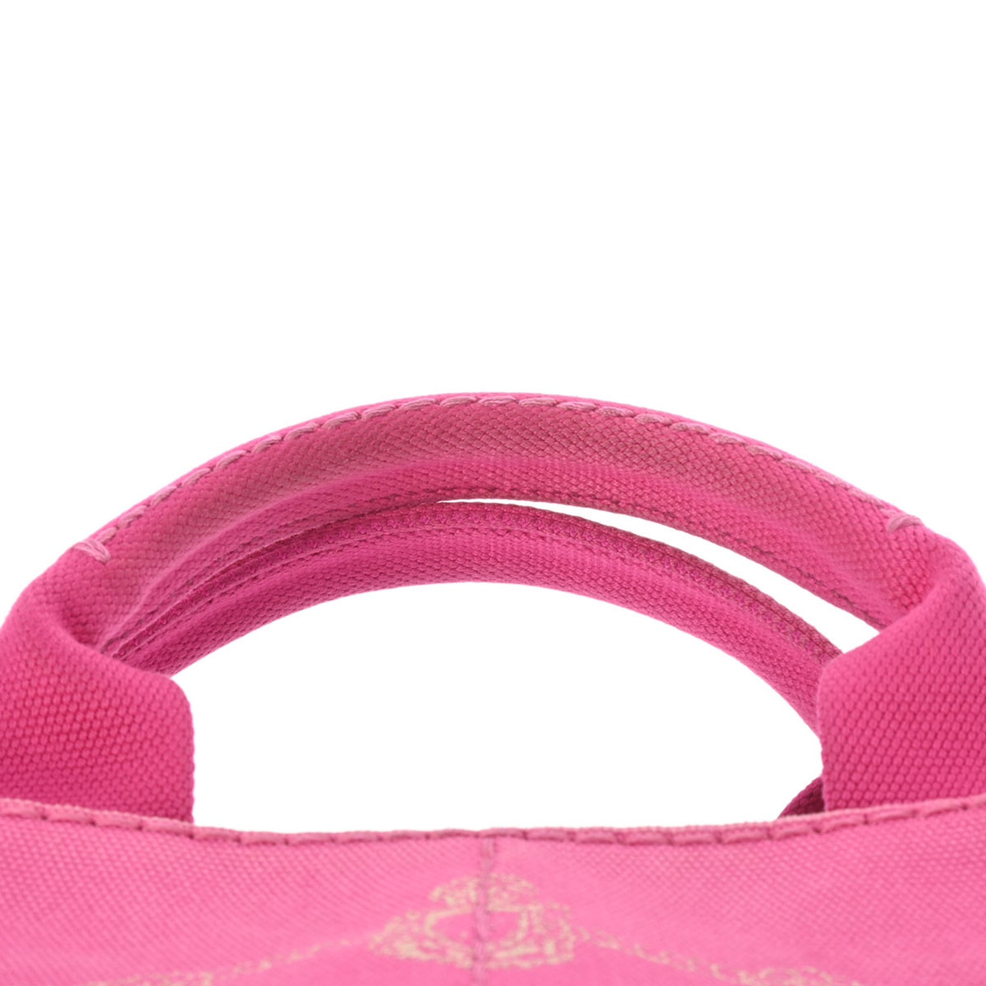 Prada Pink Canvas Handbag Shoulder Bag Tote Bag (Pre-Owned)