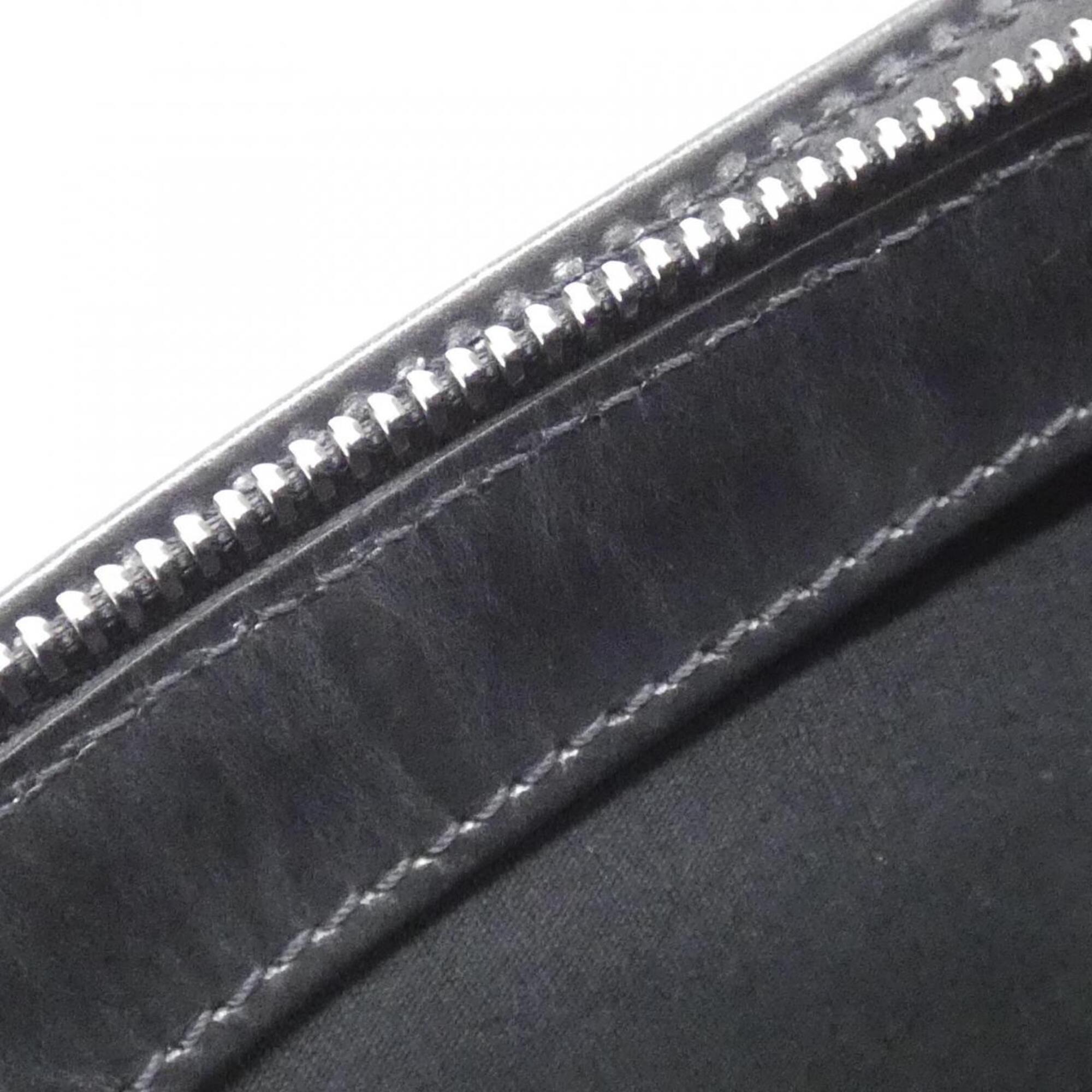 Louis Vuitton Black Matte Silver Monogram Leather Shoulder Bag (Pre-Owned)