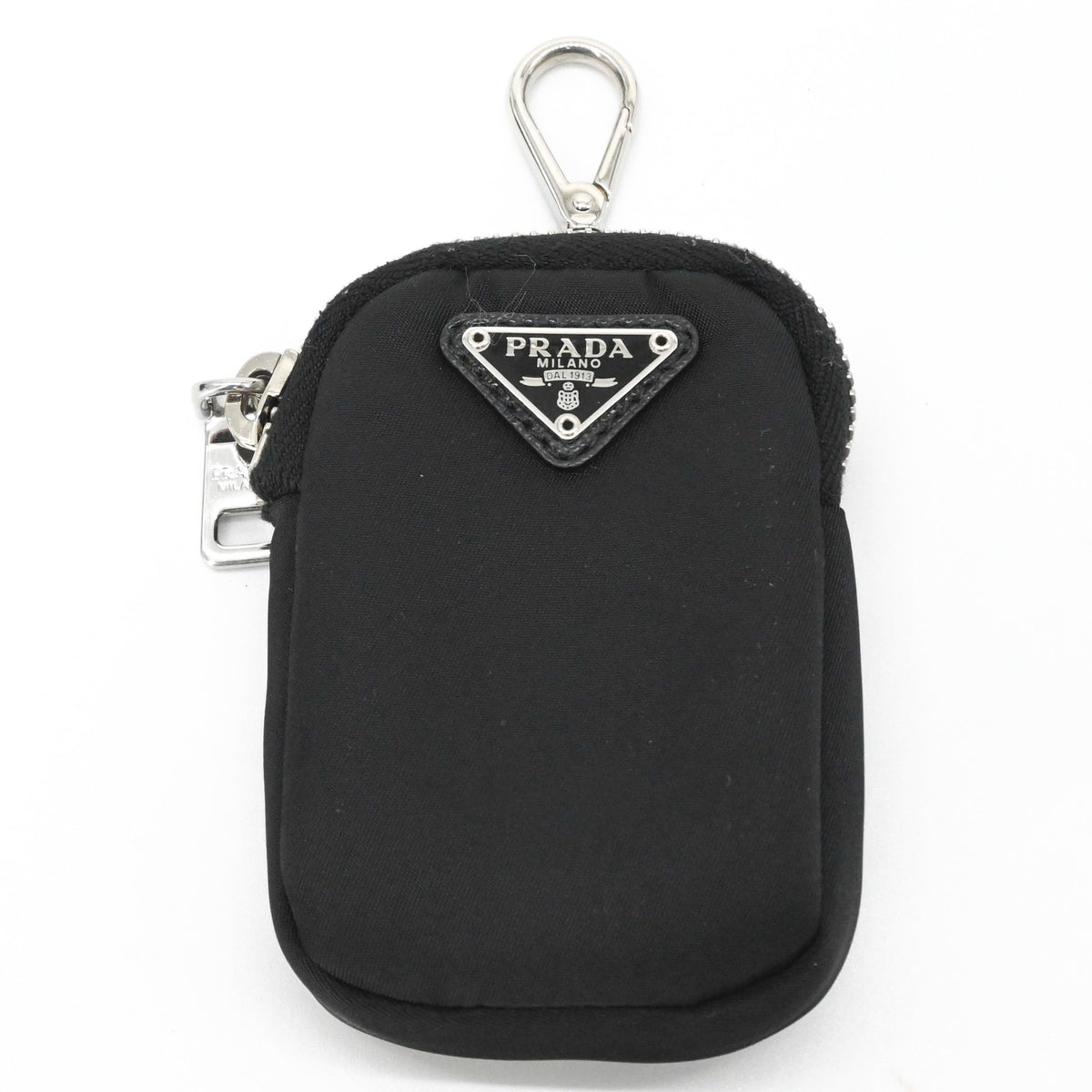 Prada Black Nylon Leather Handbag Pouch Shoulder Bag (Pre-Owned)