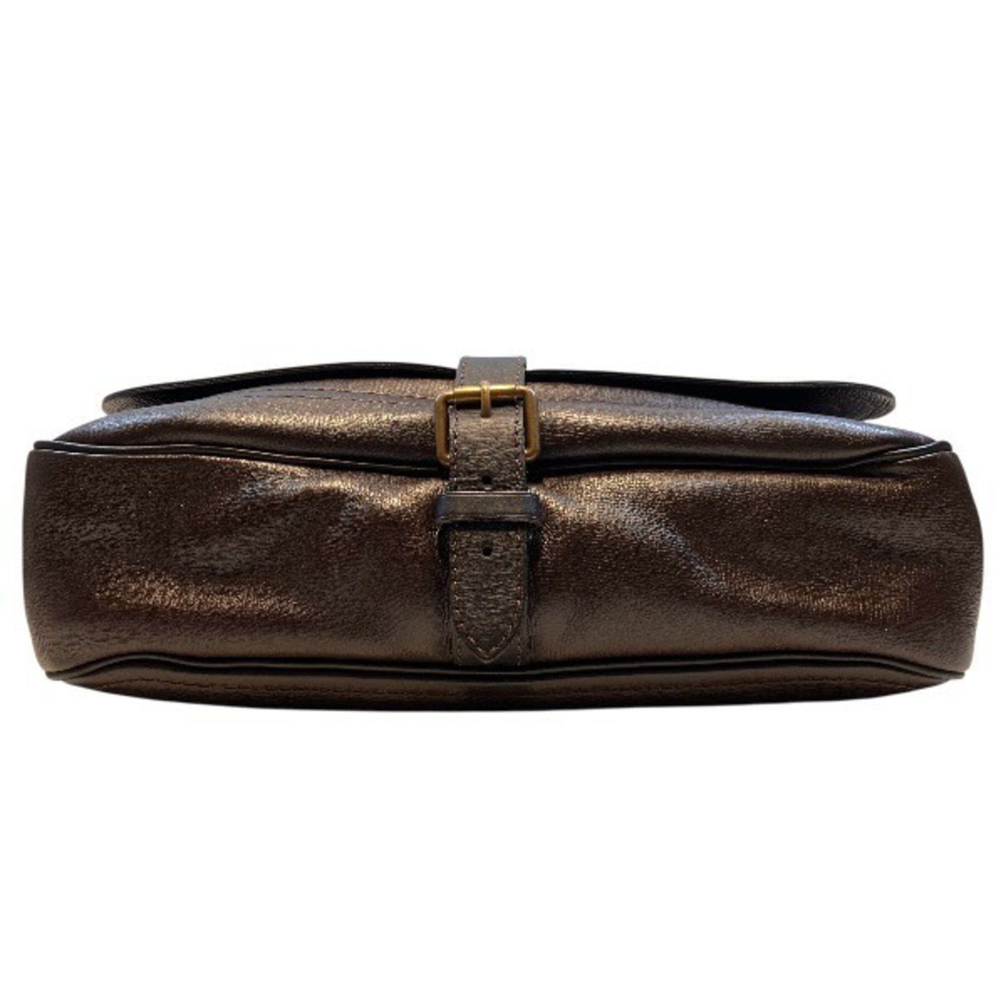 Louis Vuitton Coffee Dark Brown Leather Handbag Messenger Bag (Pre-Owned)