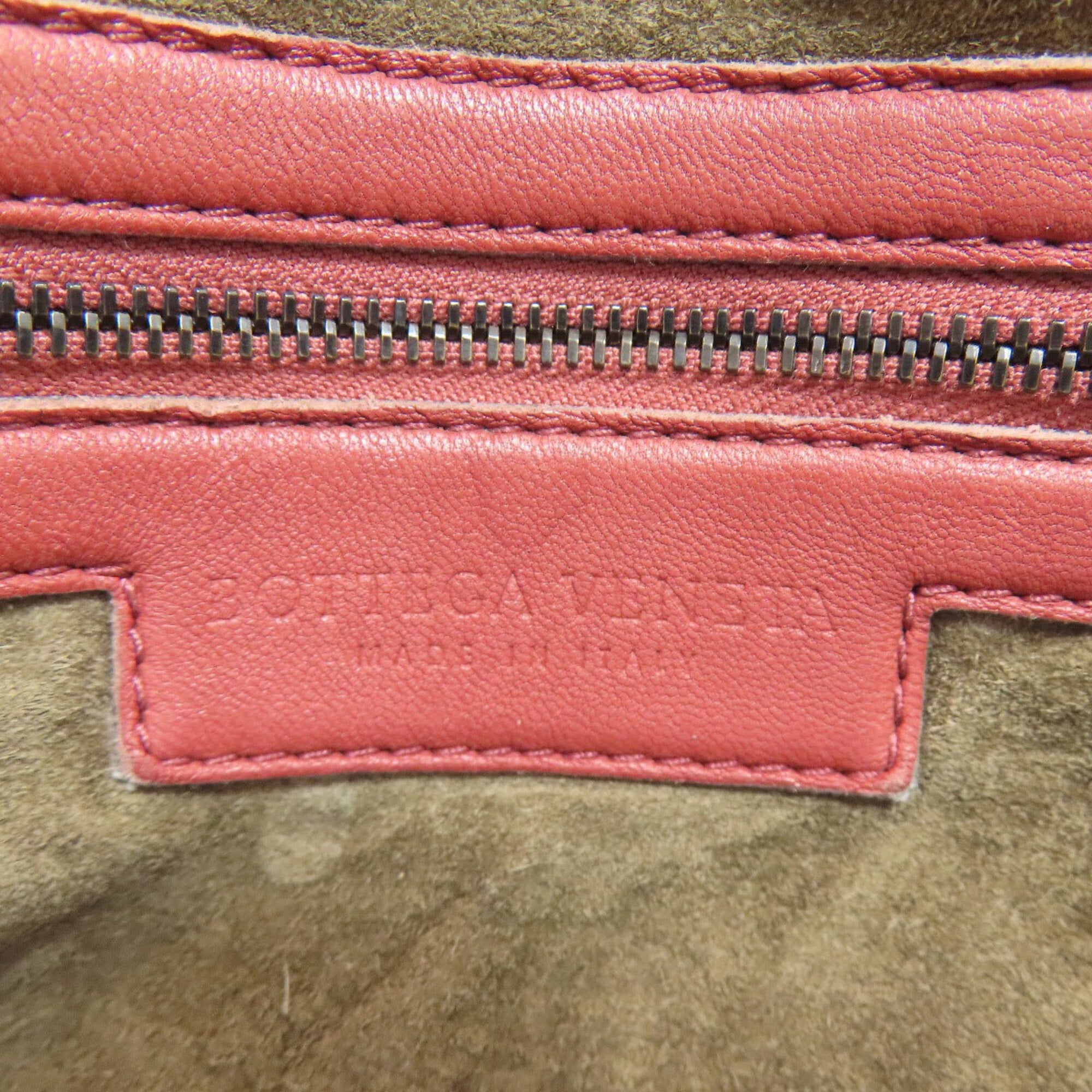 Bottega Veneta Brown Pink Leather Handbag (Pre-Owned)