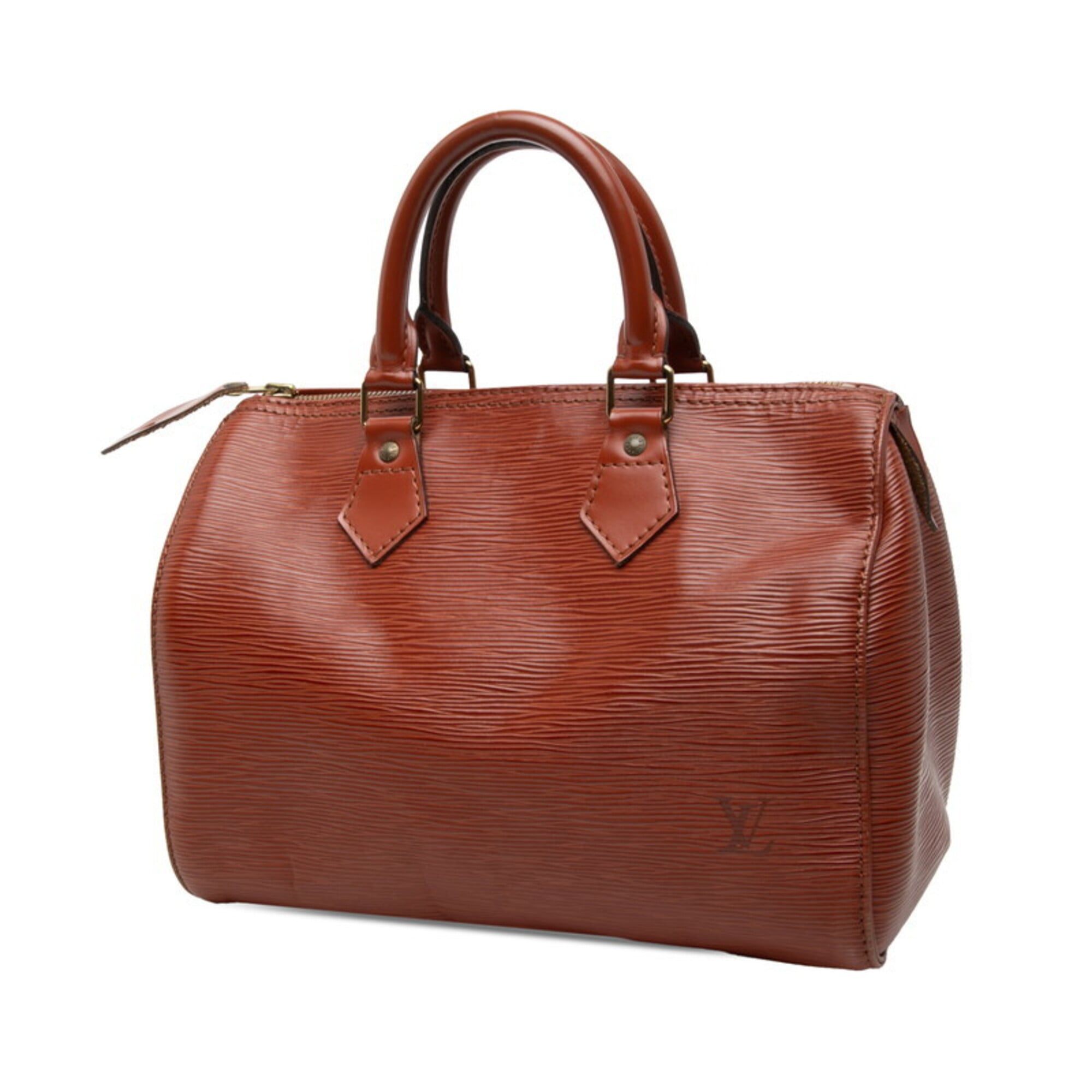 Louis Vuitton Brown Leather Boston Bag Handbag (Pre-Owned)