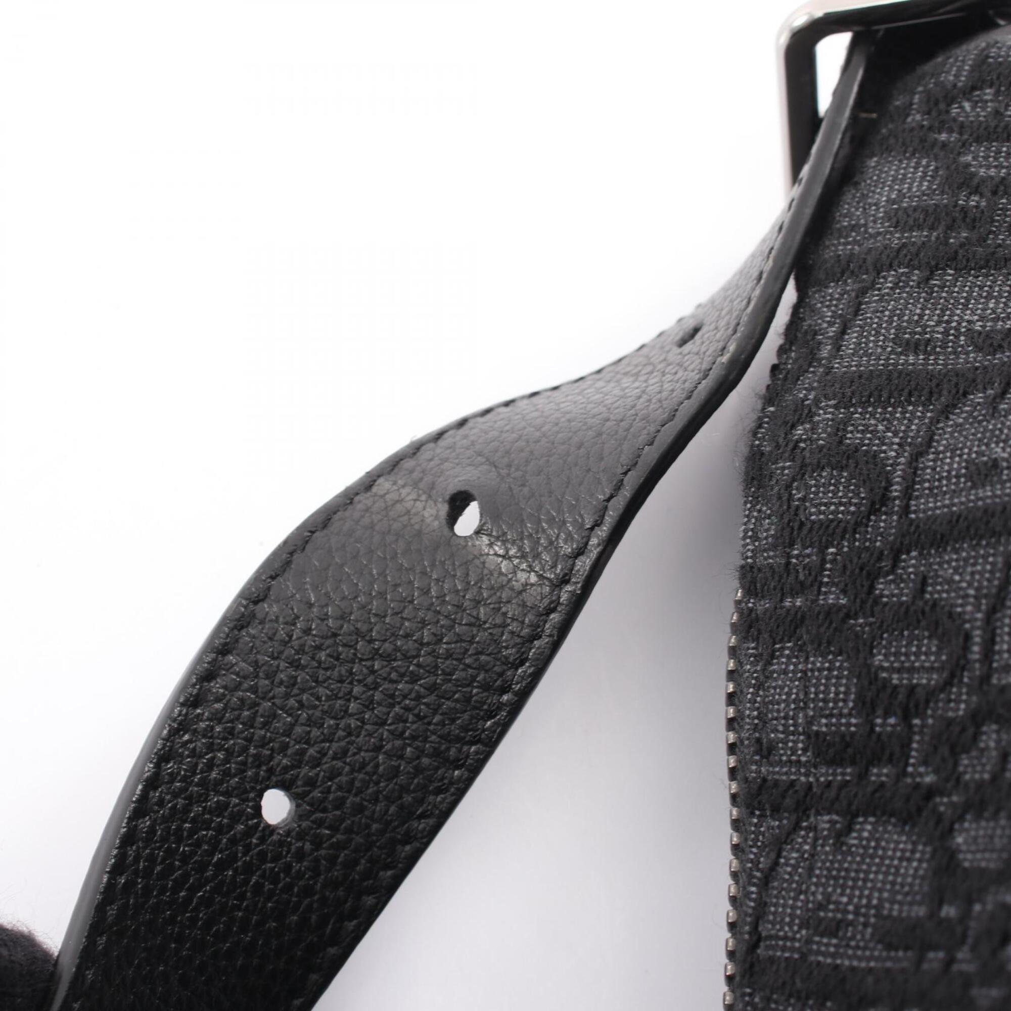 Christian Dior Black Canvas Leather Handbag Shoulder Bag (Pre-Owned)