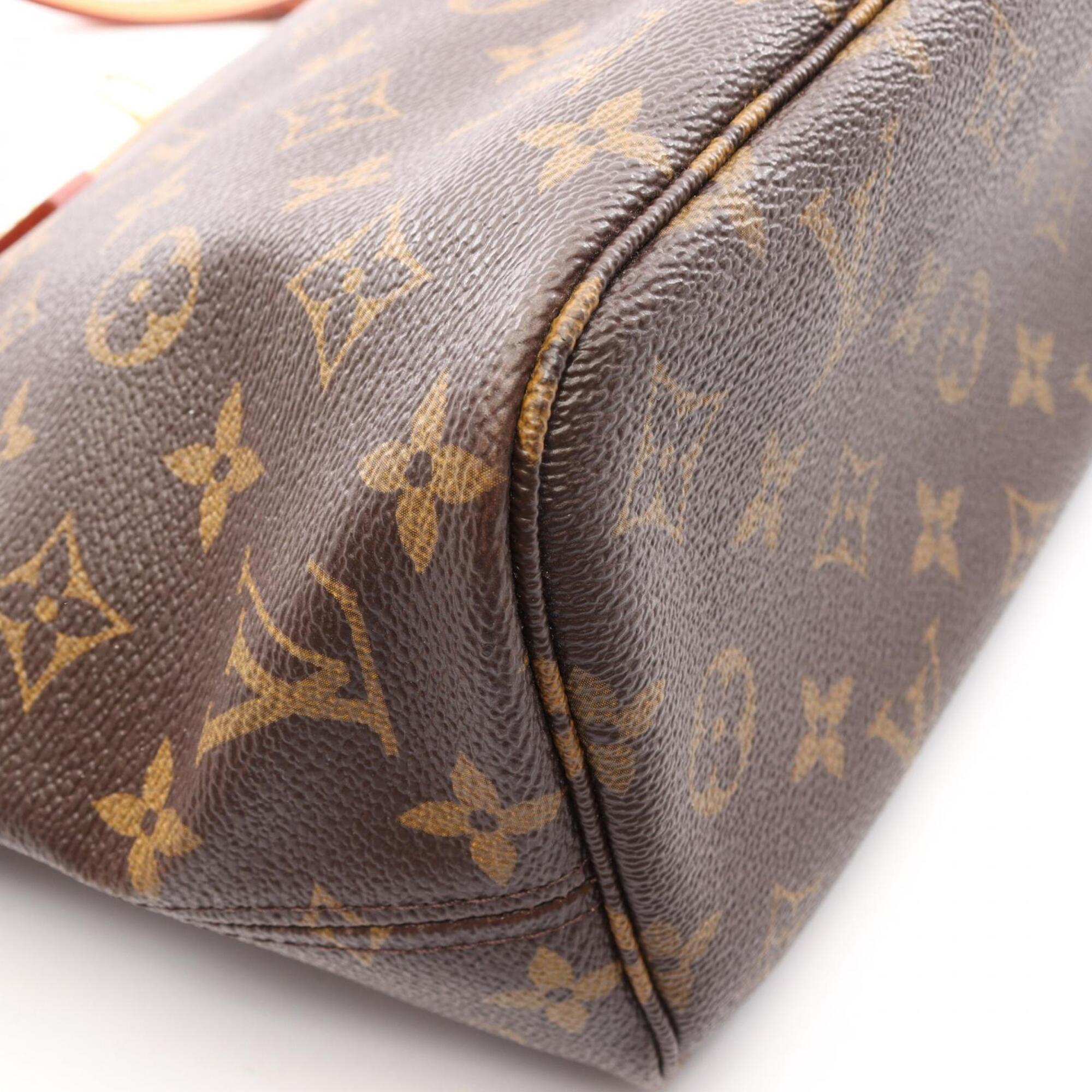 Louis Vuitton Brown Coated Canvas Leather Handbag Tote Bag (Pre-Owned)