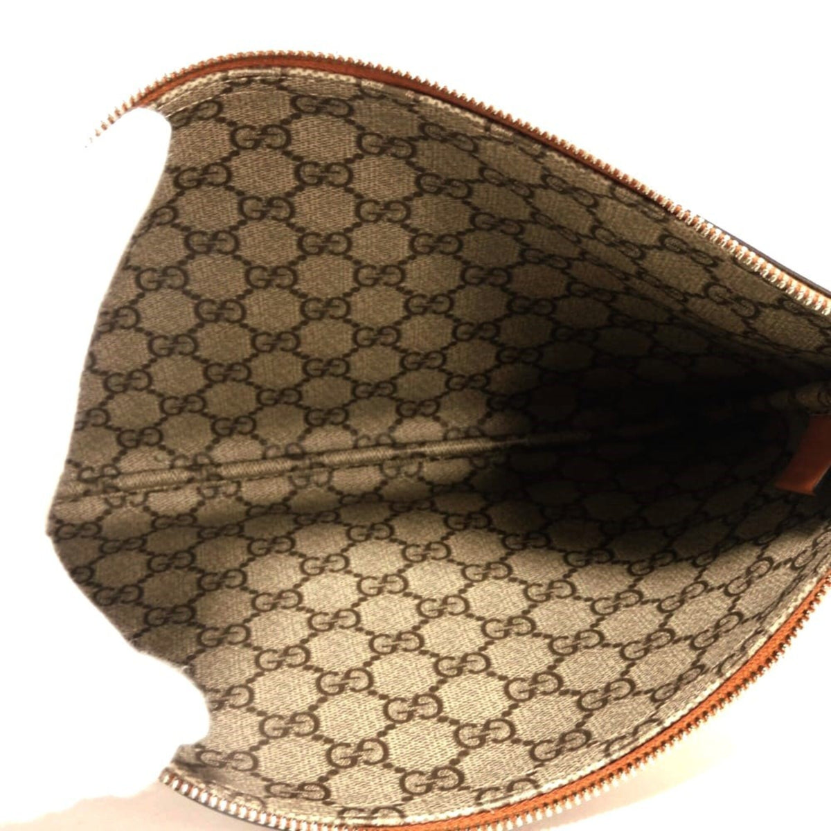 Gucci Beige Linen Clutch Bag Pouch (Pre-Owned)