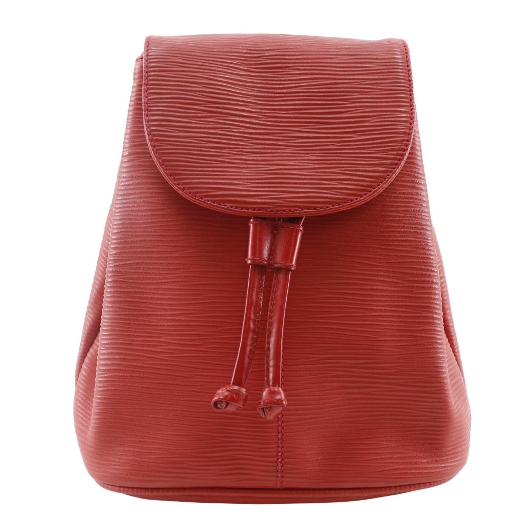 Fendi Red Color Leather Backpack (Pre-Owned)