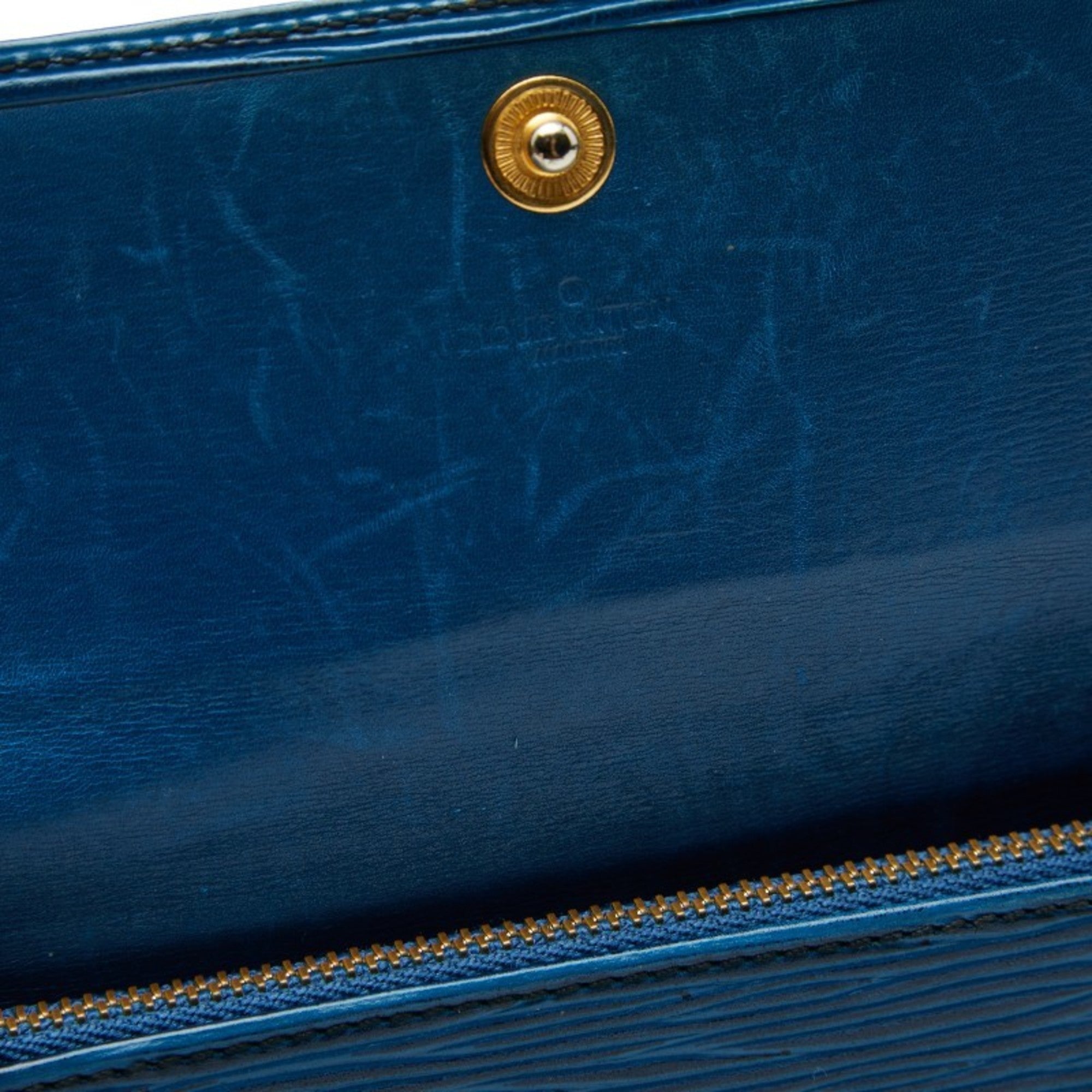 Louis Vuitton Epi Toledo Blue Leather Long Wallet (Bi-Fold) (Pre-Owned)
