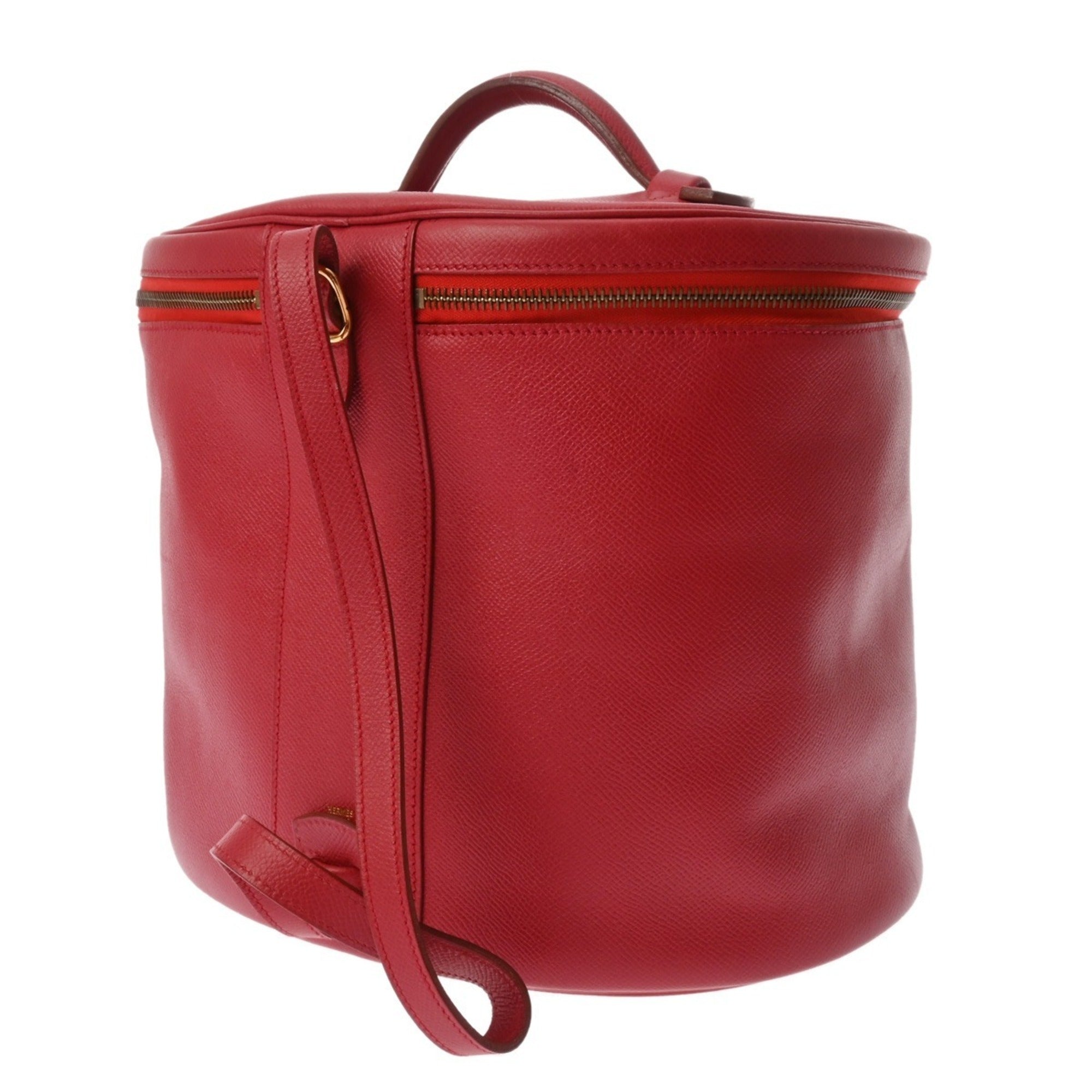 Hermes Rouge Vif Courchevel Leather Vanity Bag (Pre-Owned)